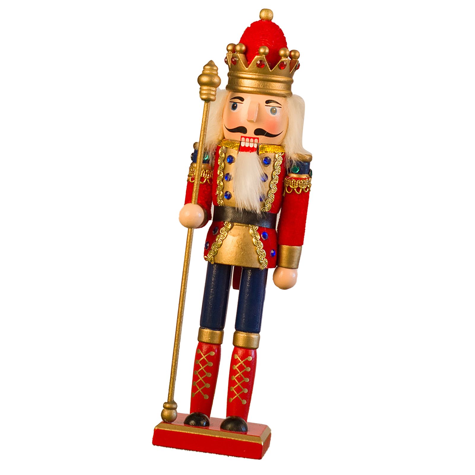 Nutcracker Figurine Exquisite Xmas Themed Wooden Nutcracker Ornament for Wine view 6