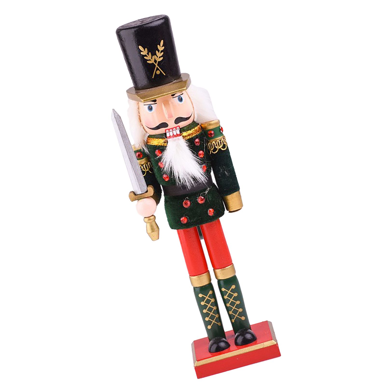 Nutcracker Figurine Exquisite Xmas Themed Wooden Nutcracker Ornament for Wine view 4