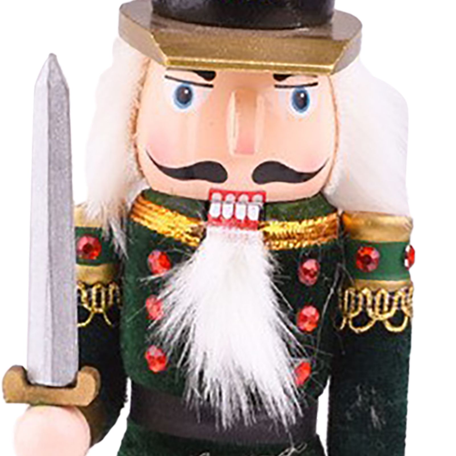 Nutcracker Figurine Exquisite Xmas Themed Wooden Nutcracker Ornament for Wine view 5