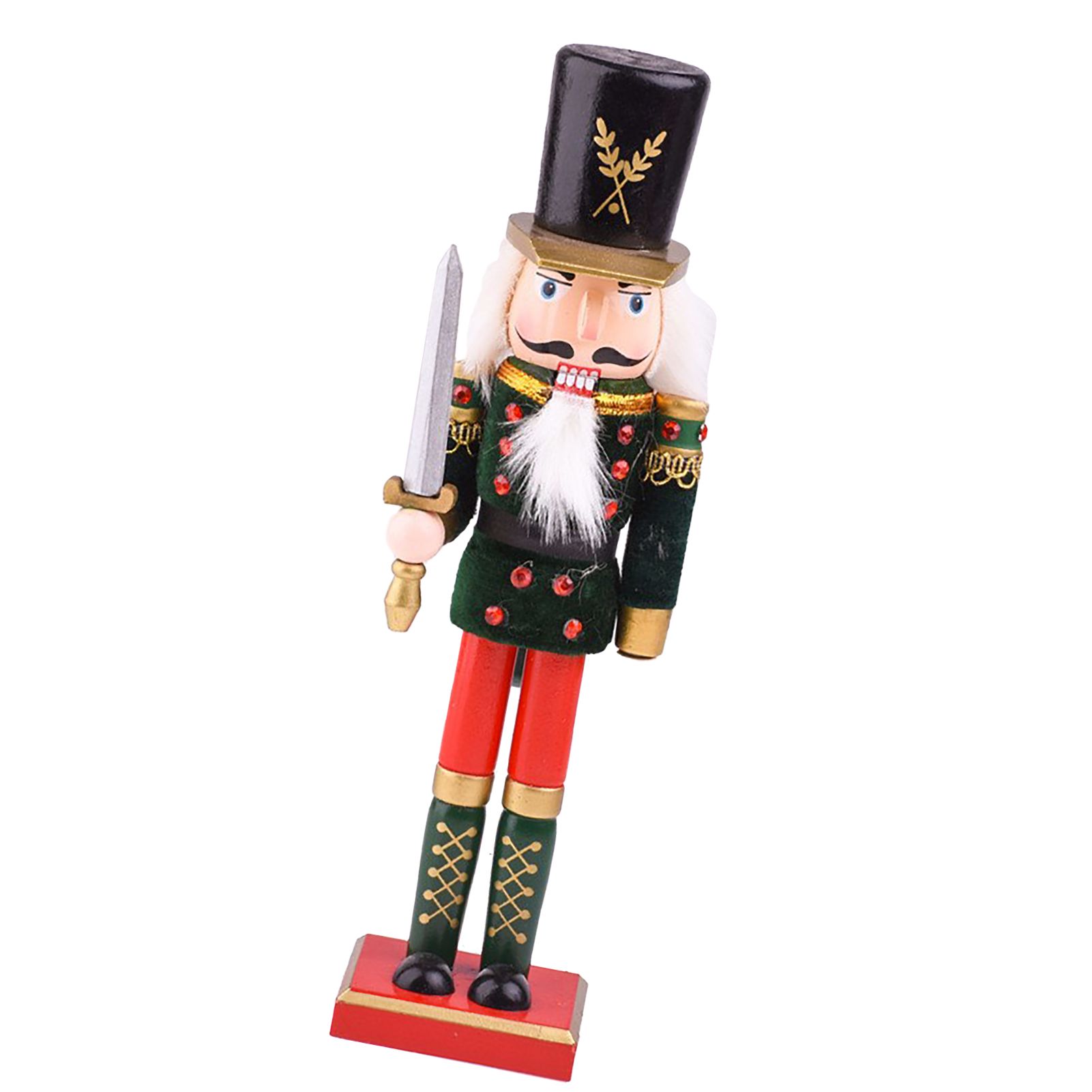 Nutcracker Figurine Exquisite Xmas Themed Wooden Nutcracker Ornament for Wine view 6
