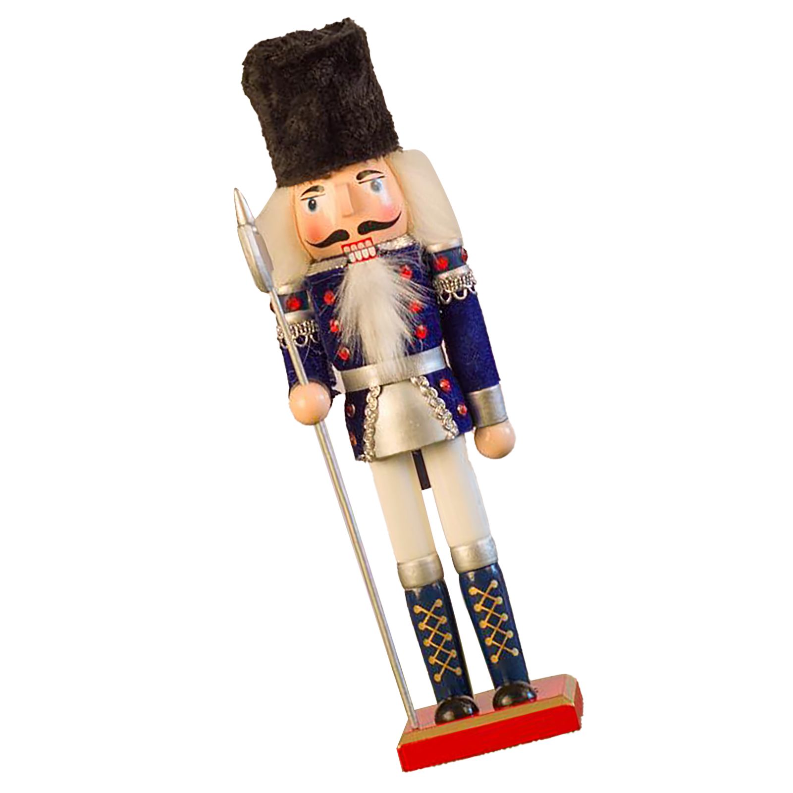 Nutcracker Figurine Exquisite Xmas Themed Wooden Nutcracker Ornament for Wine view 4