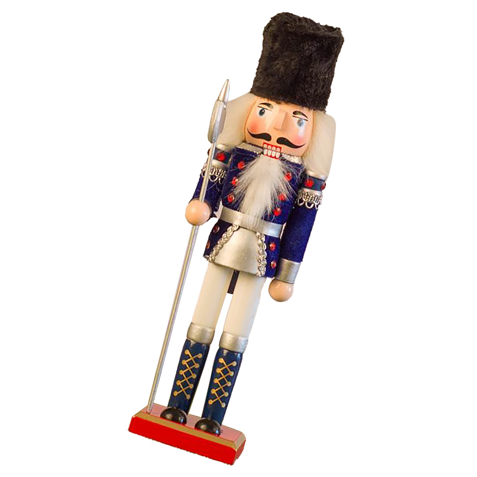 Nutcracker Figurine Exquisite Xmas Themed Wooden Nutcracker Ornament for Wine view 6