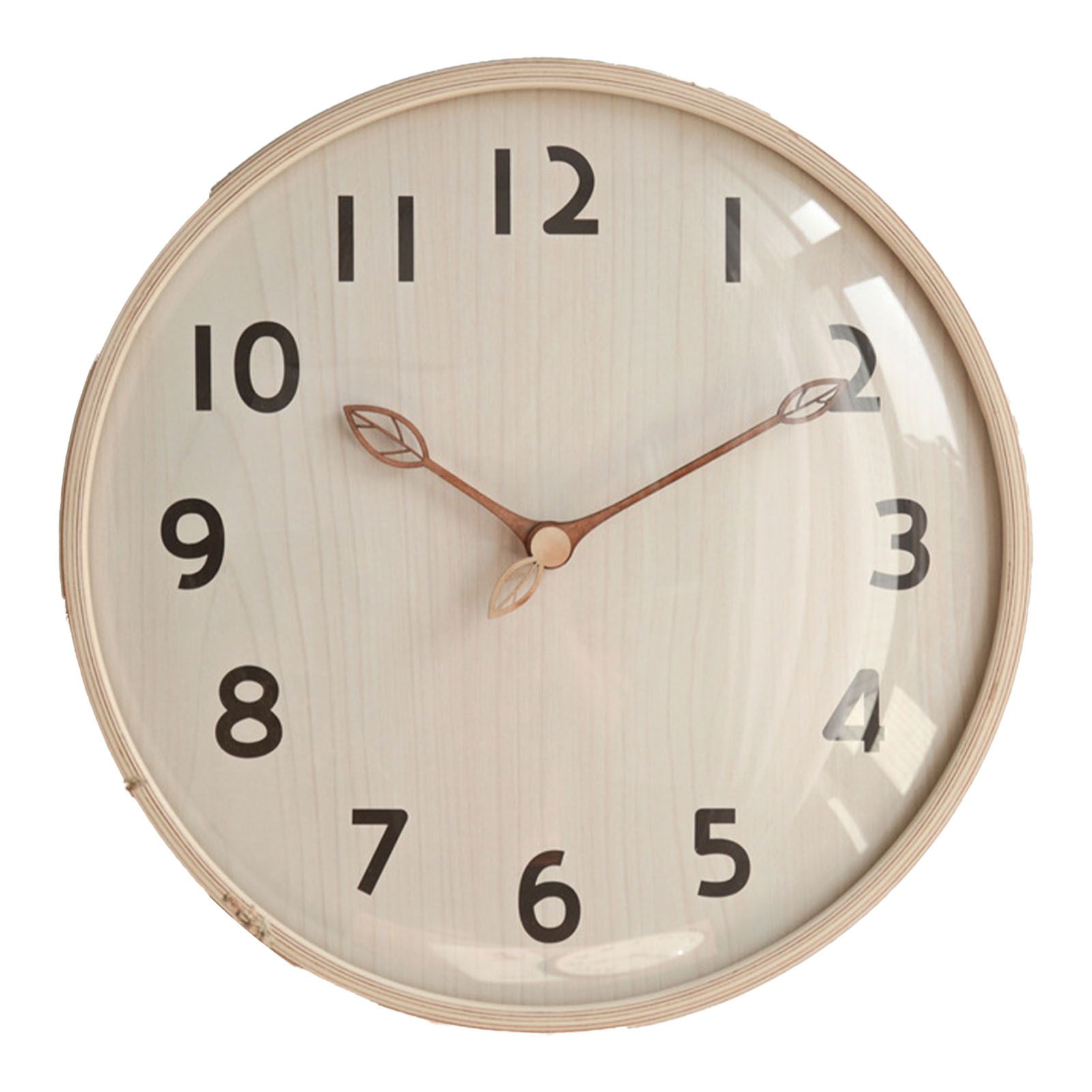 Wood Wall Clock Retro Quiet Decorative 12 Inch Round Wall Clock for Home view 3