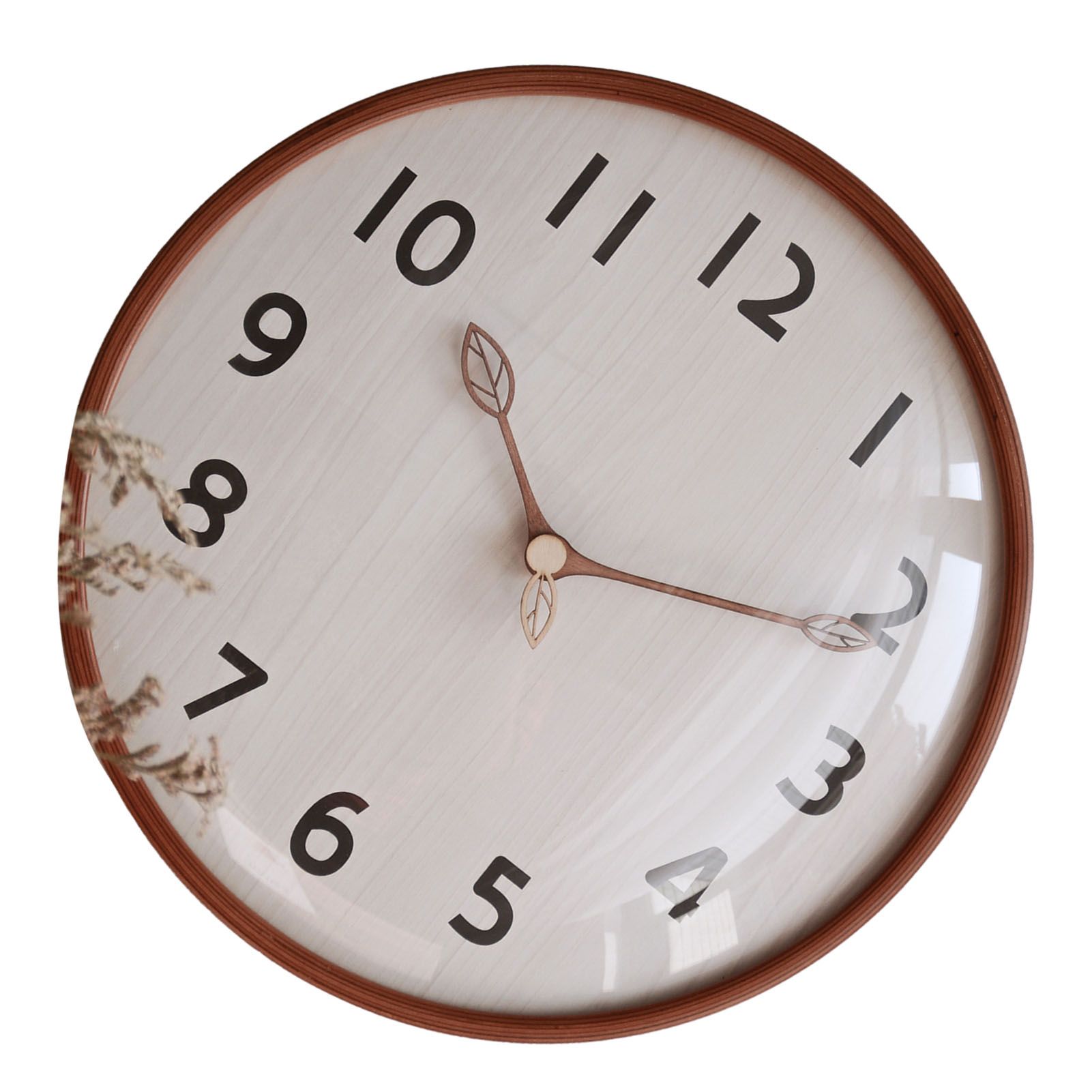 Wood Wall Clock Retro Quiet Decorative 12 Inch Round Wall Clock for Home view 4
