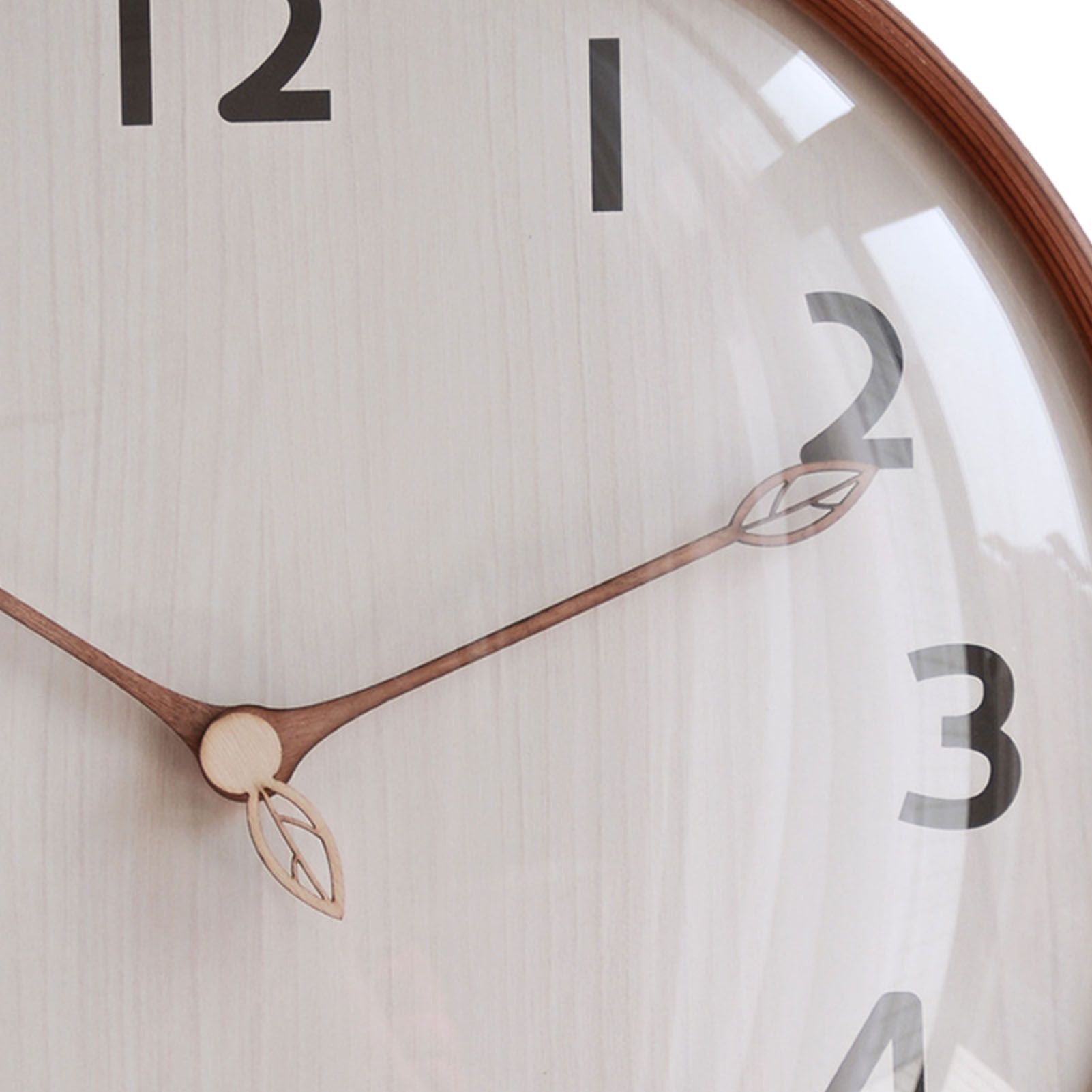 Wood Wall Clock Retro Quiet Decorative 12 Inch Round Wall Clock for Home view 5