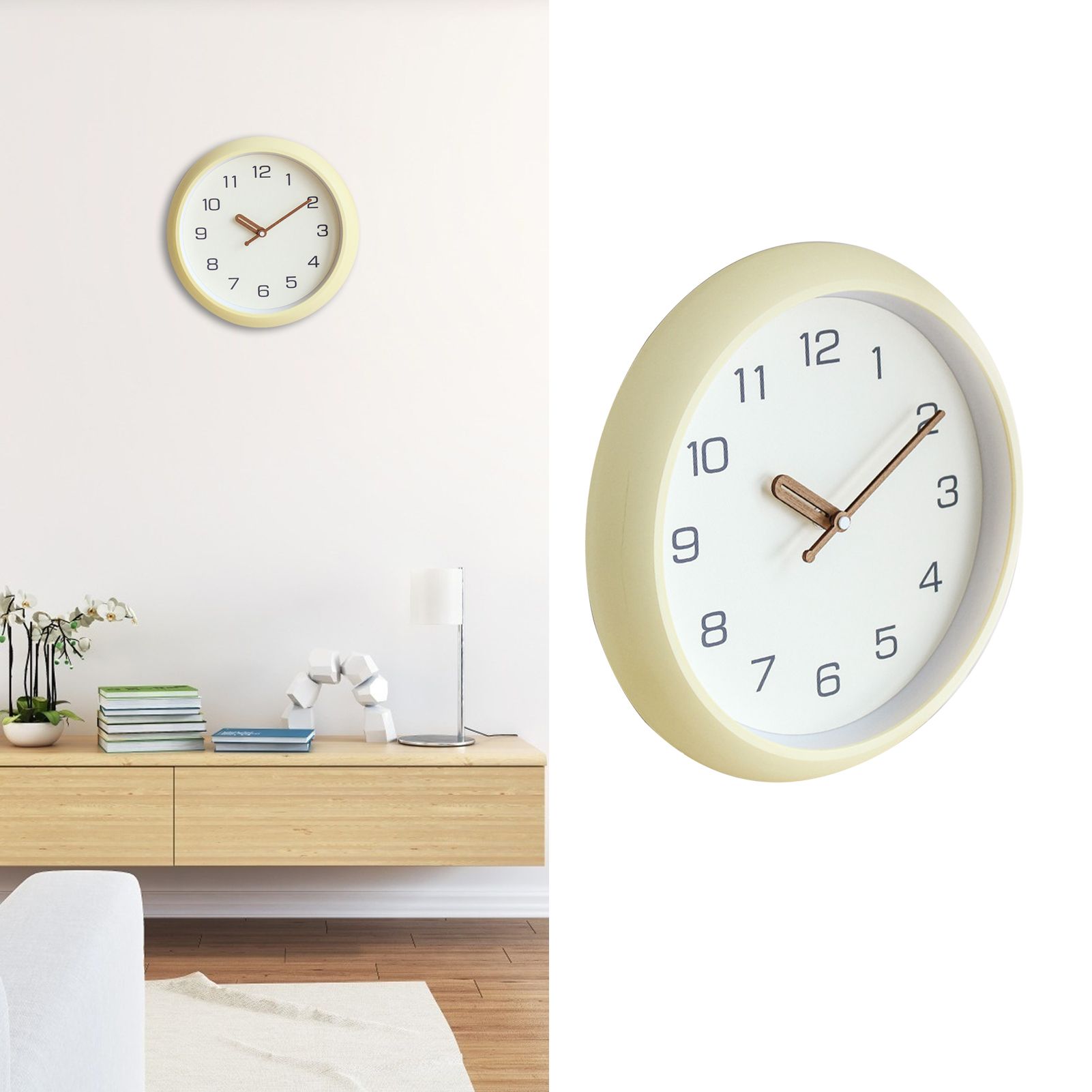 12 Inch Silent Quartz Decorative Wall Clock Non Ticking Battery Operated Round view 8