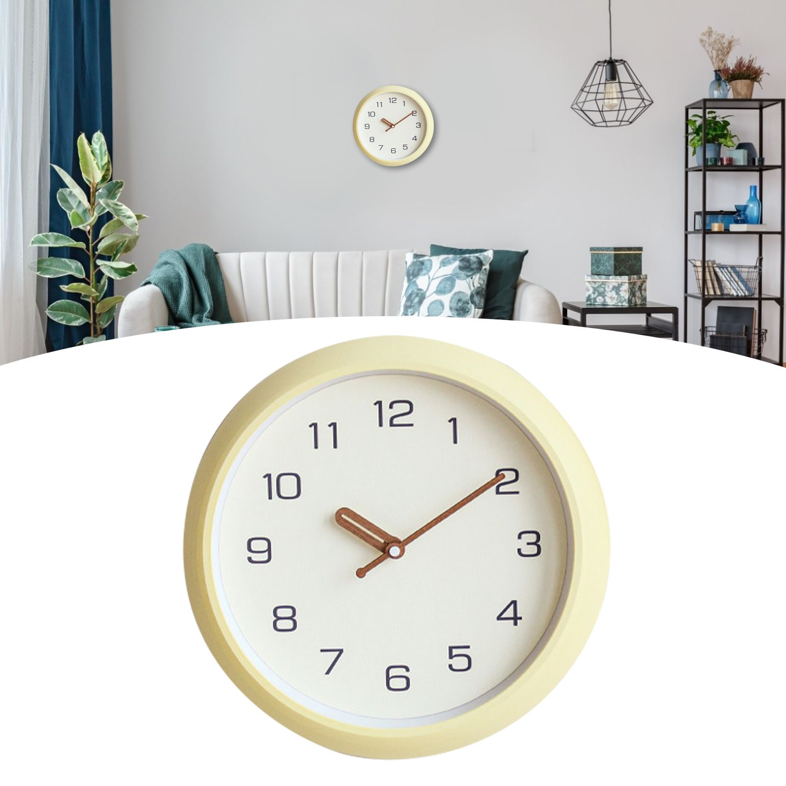 12 Inch Silent Quartz Decorative Wall Clock Non Ticking Battery Operated Round view 9