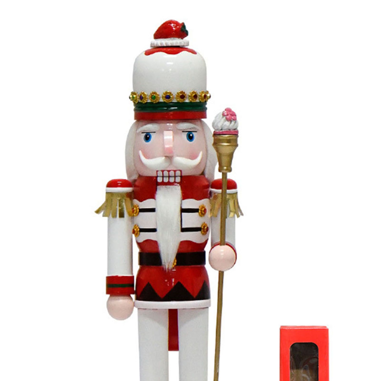Xmas Nutcracker Ornament 38cm 15 Inch Decorative Festive Wooden Nutcracker view 2
