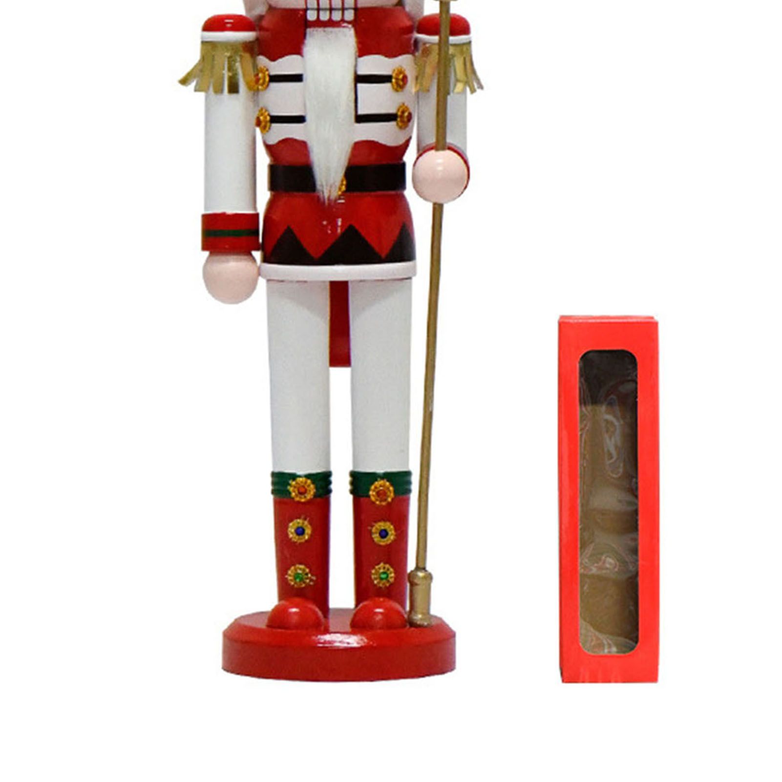 Xmas Nutcracker Ornament 38cm 15 Inch Decorative Festive Wooden Nutcracker view 5