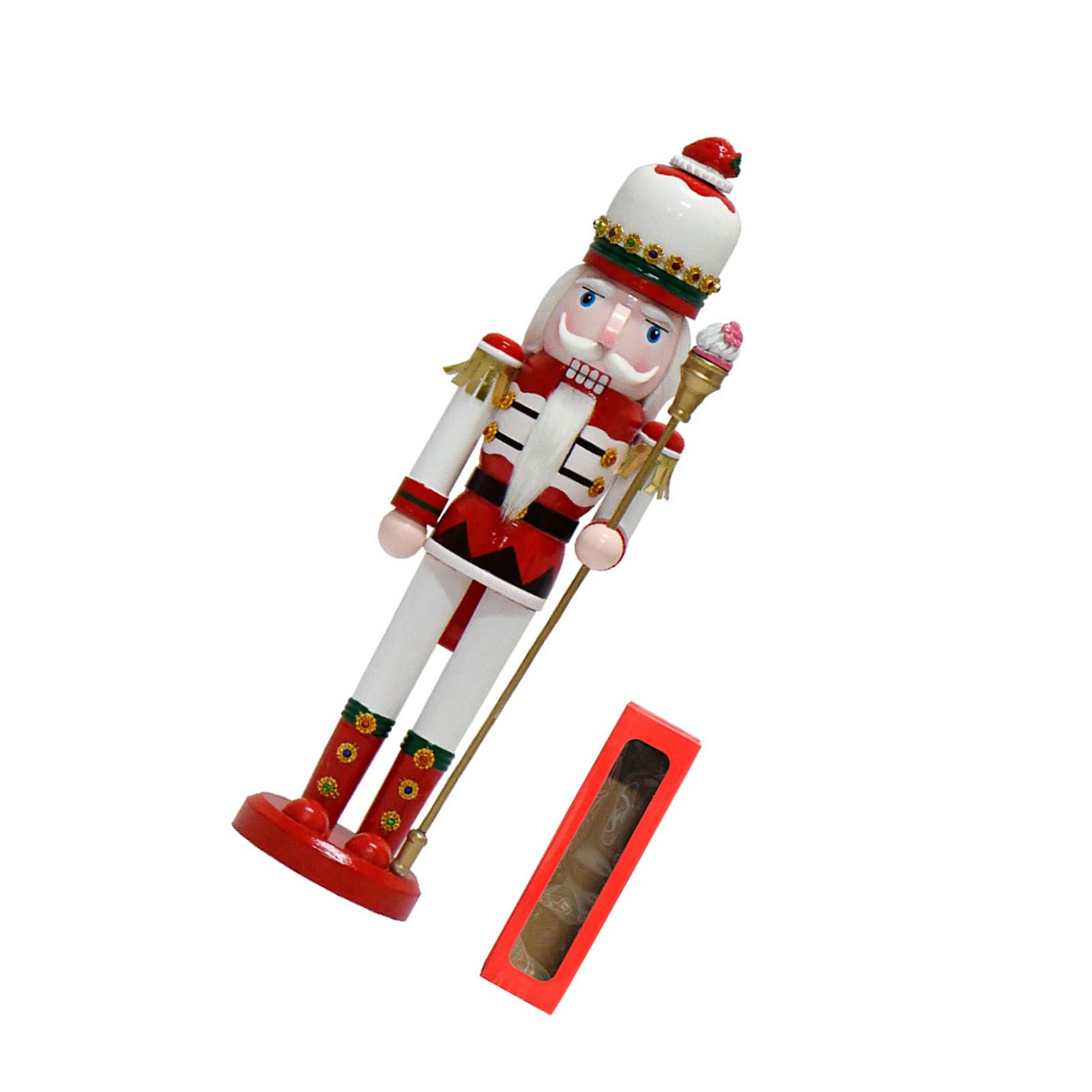 Xmas Nutcracker Ornament 38cm 15 Inch Decorative Festive Wooden Nutcracker view 6