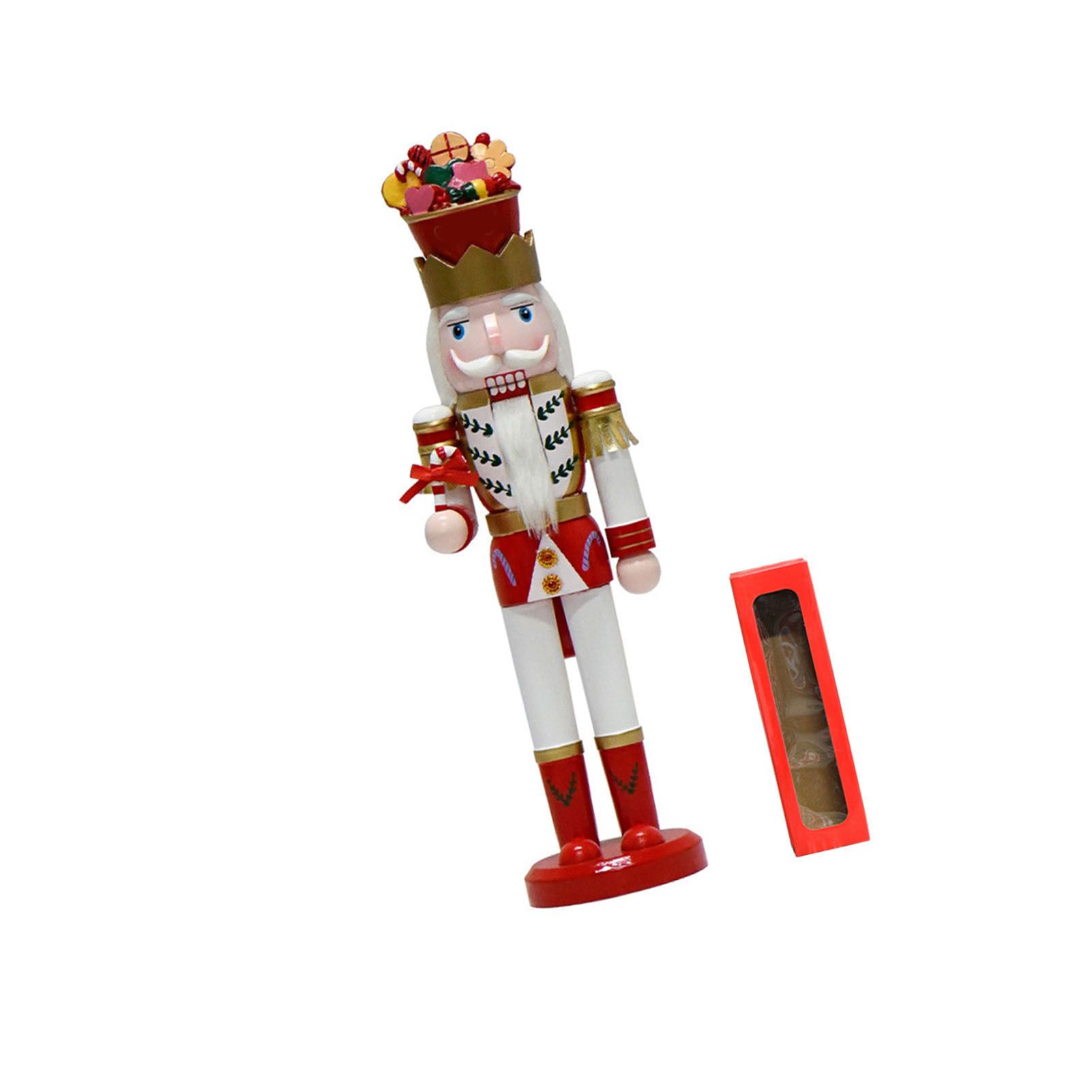 Xmas Nutcracker Ornament 38cm 15 Inch Decorative Festive Wooden Nutcracker — image 1