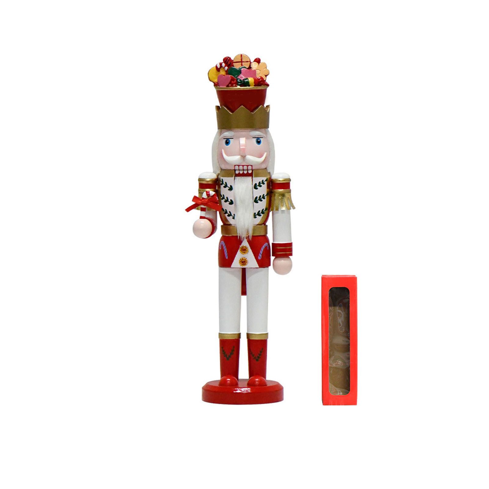 Xmas Nutcracker Ornament 38cm 15 Inch Decorative Festive Wooden Nutcracker view 3