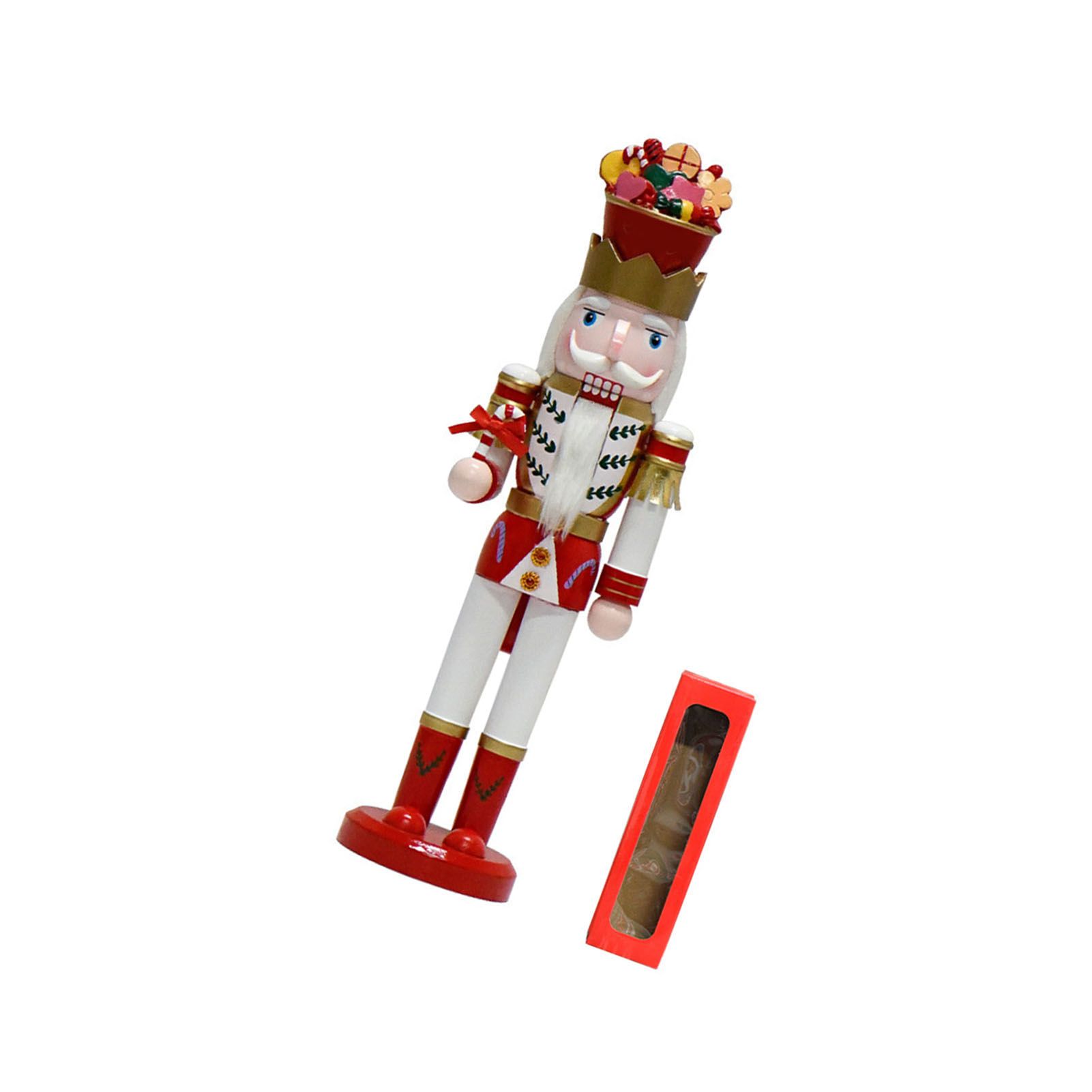 Xmas Nutcracker Ornament 38cm 15 Inch Decorative Festive Wooden Nutcracker view 4