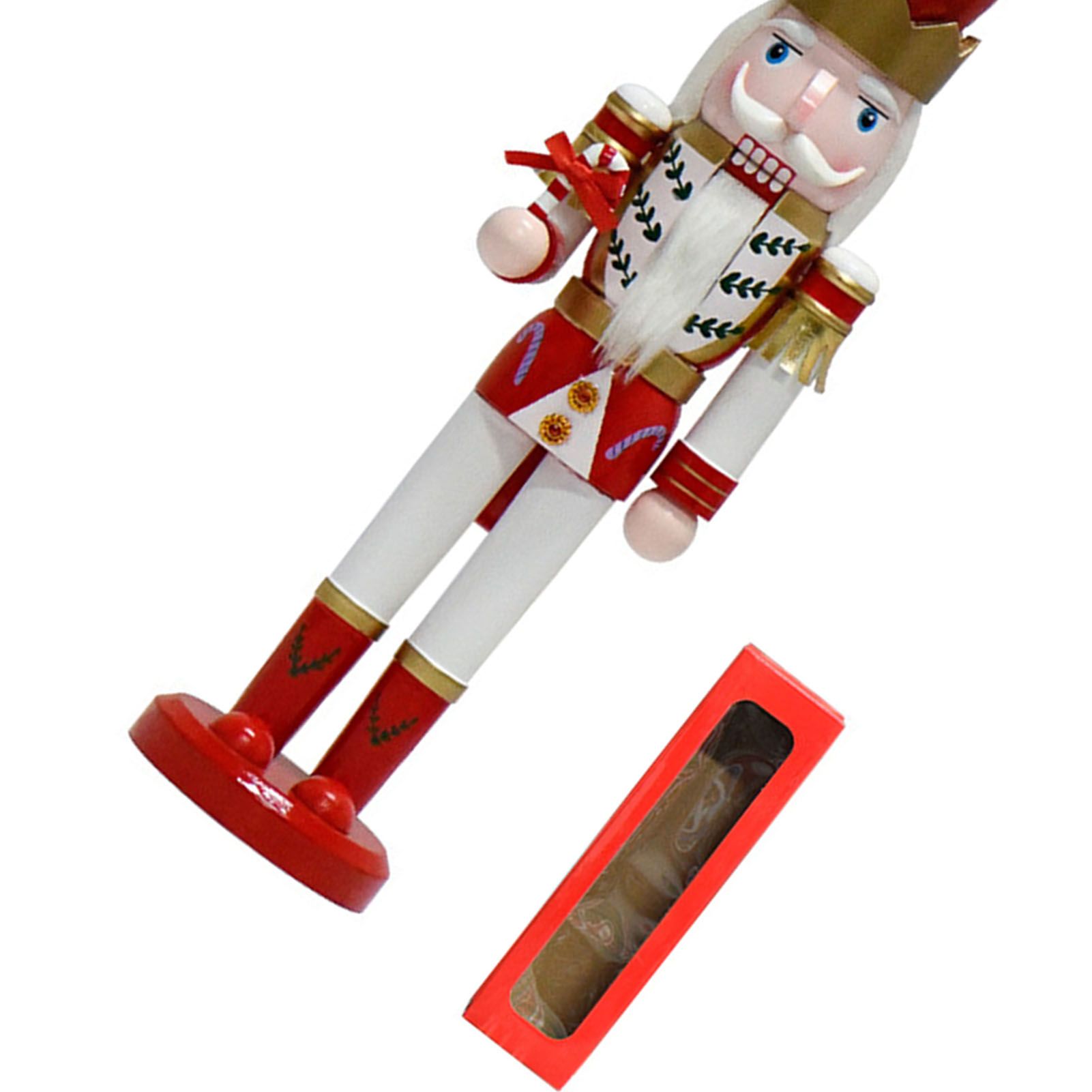 Xmas Nutcracker Ornament 38cm 15 Inch Decorative Festive Wooden Nutcracker view 5