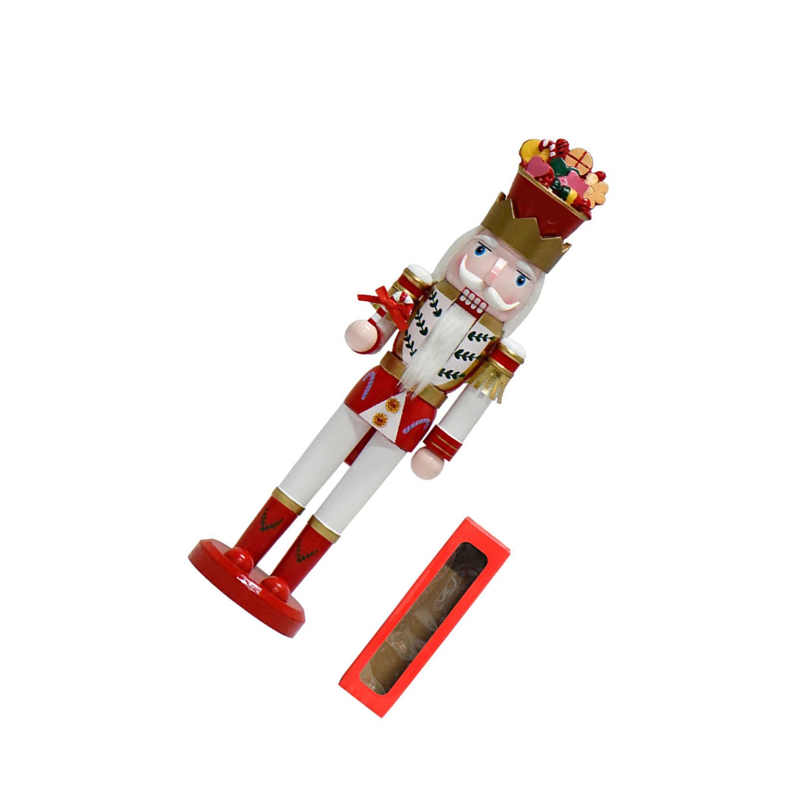 Xmas Nutcracker Ornament 38cm 15 Inch Decorative Festive Wooden Nutcracker view 6
