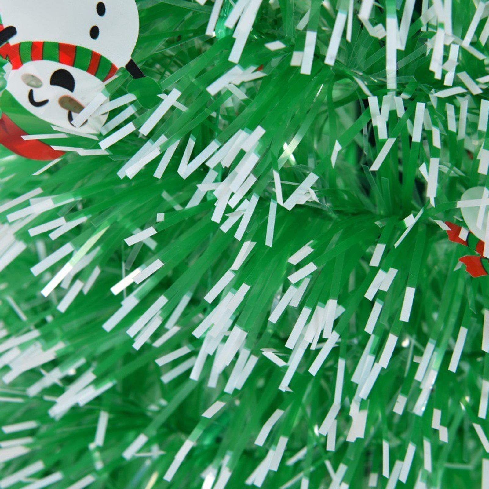Xmas Tree with Snowmen Green PVC Easy Assembly Space Saving Retractable view 2