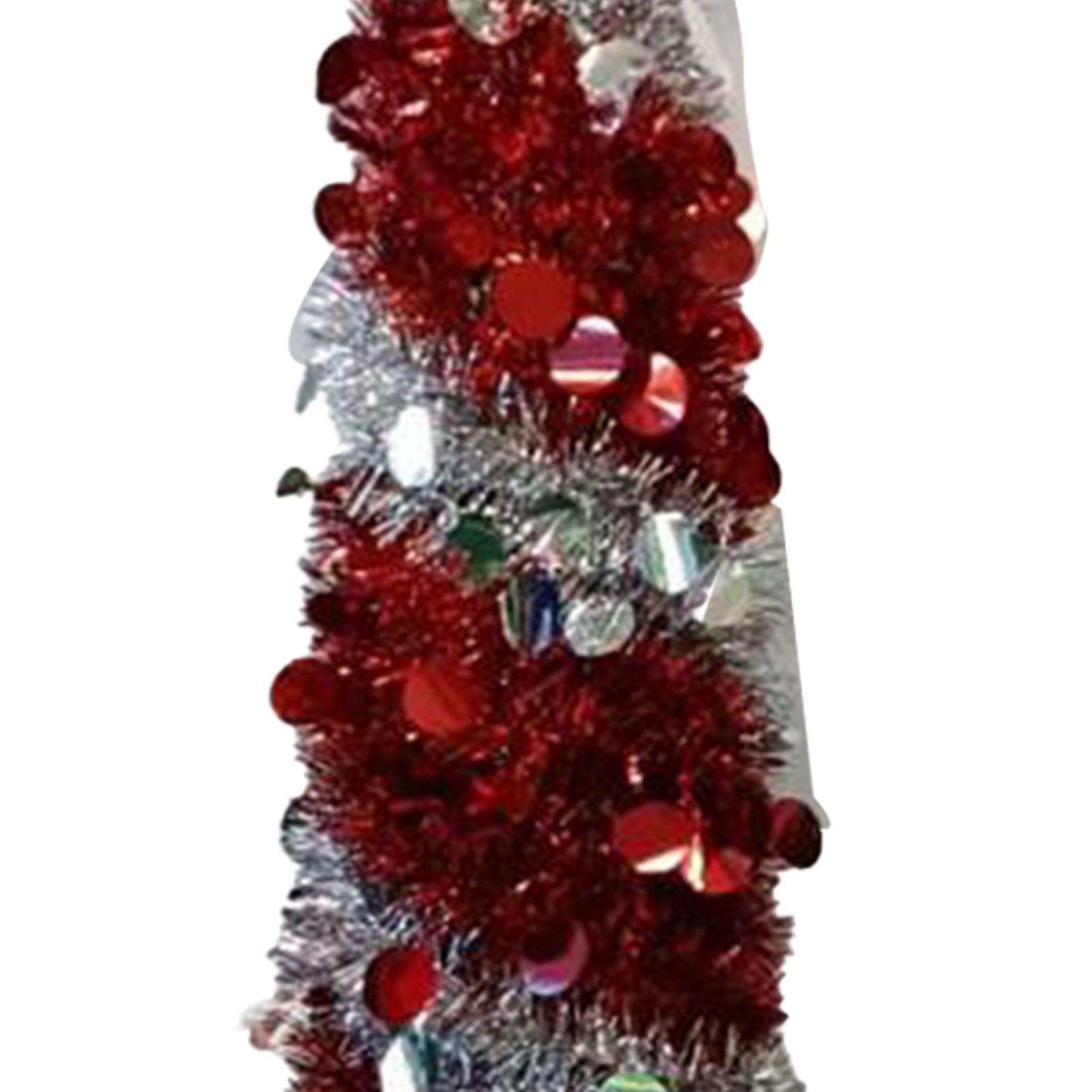 Retractable Xmas Tree Small Foldable PVC Holiday Decoration Supplies Red White view 5