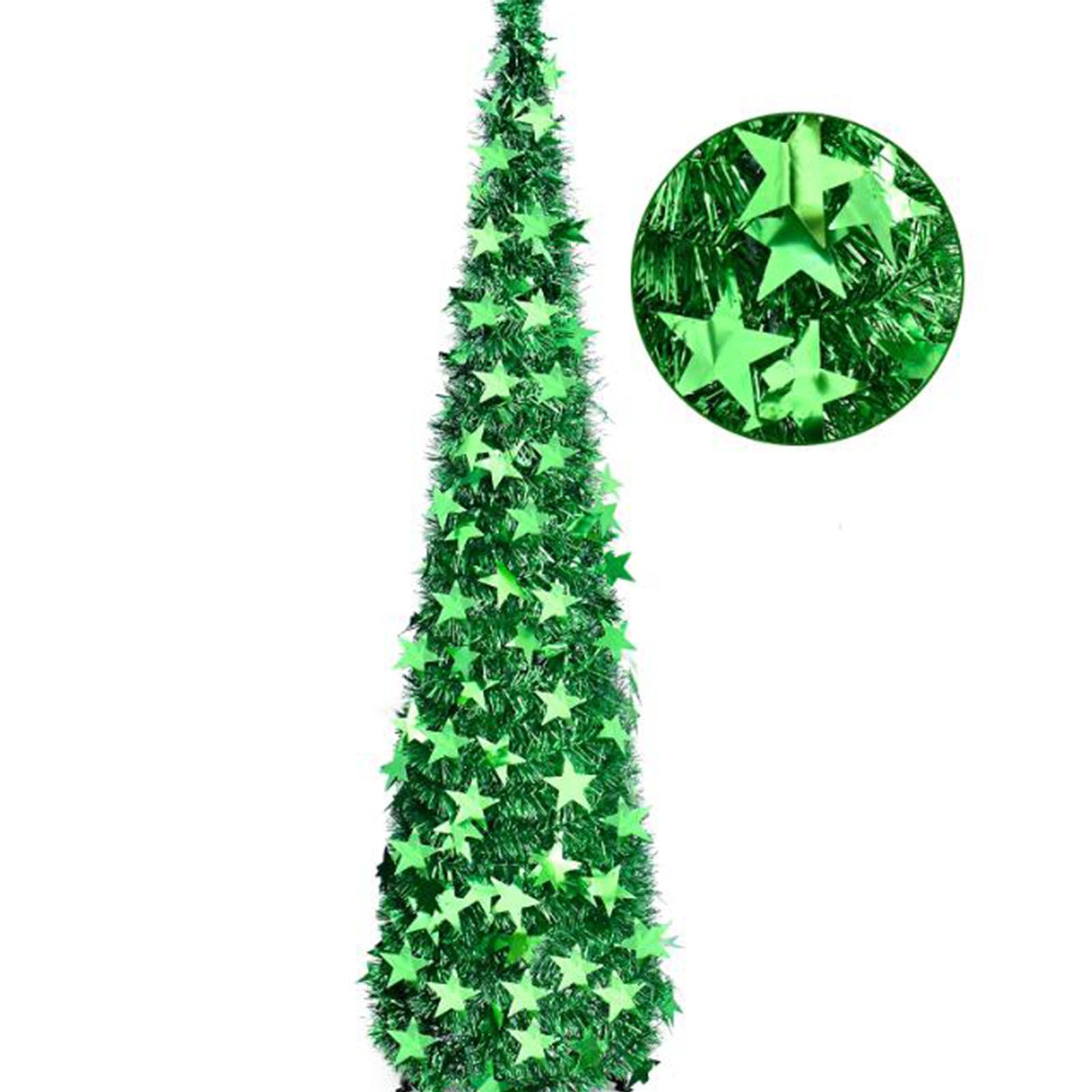 Xmas Tree PVC Star Glitter Festive Foldable Xmas Tree Figurine Decoration for — image 1