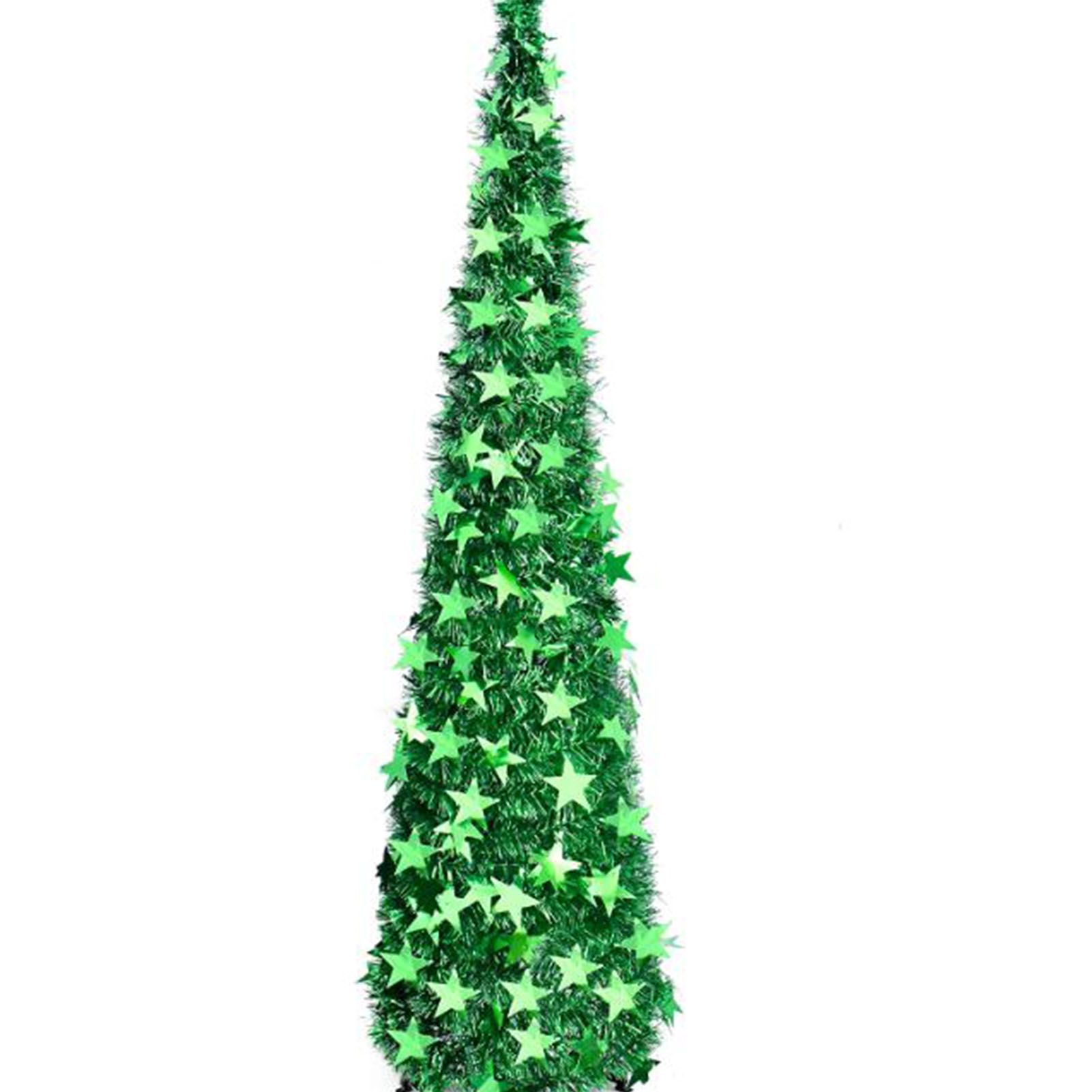 Xmas Tree PVC Star Glitter Festive Foldable Xmas Tree Figurine Decoration for view 3