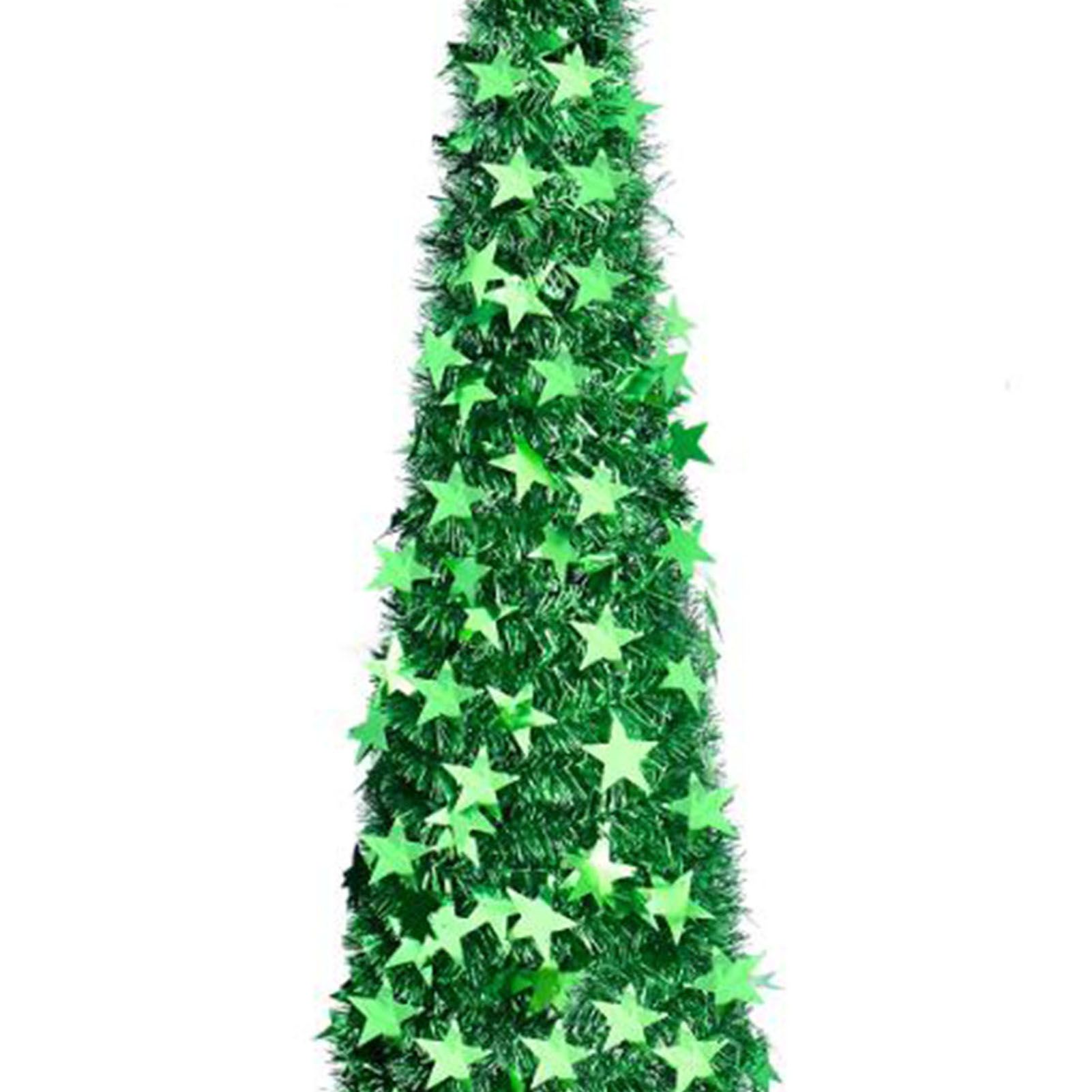 Xmas Tree PVC Star Glitter Festive Foldable Xmas Tree Figurine Decoration for view 5