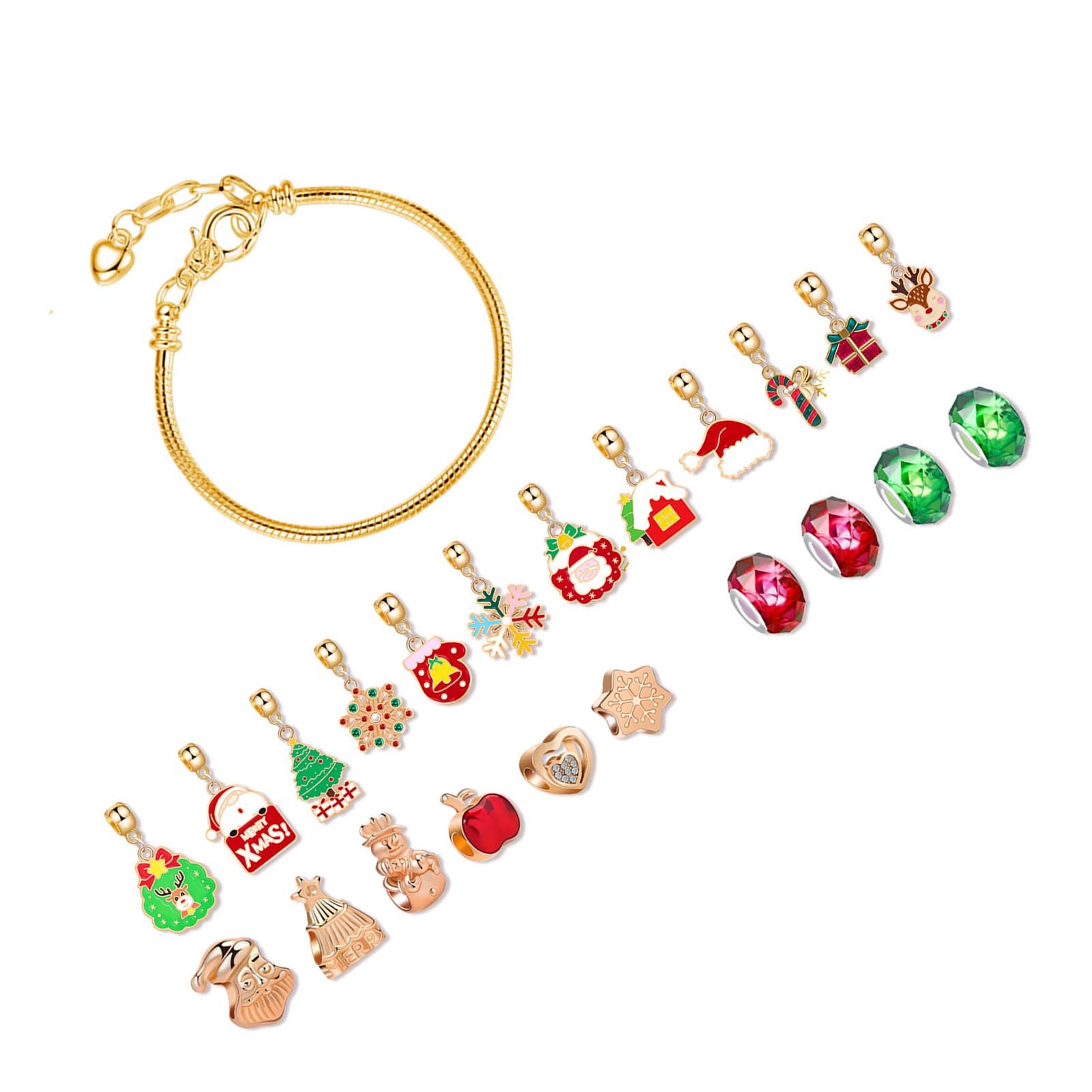 Xmas Advent Calendar Bracelets for Girls Xmas Countdown Calendar DIY Jewelry view 9
