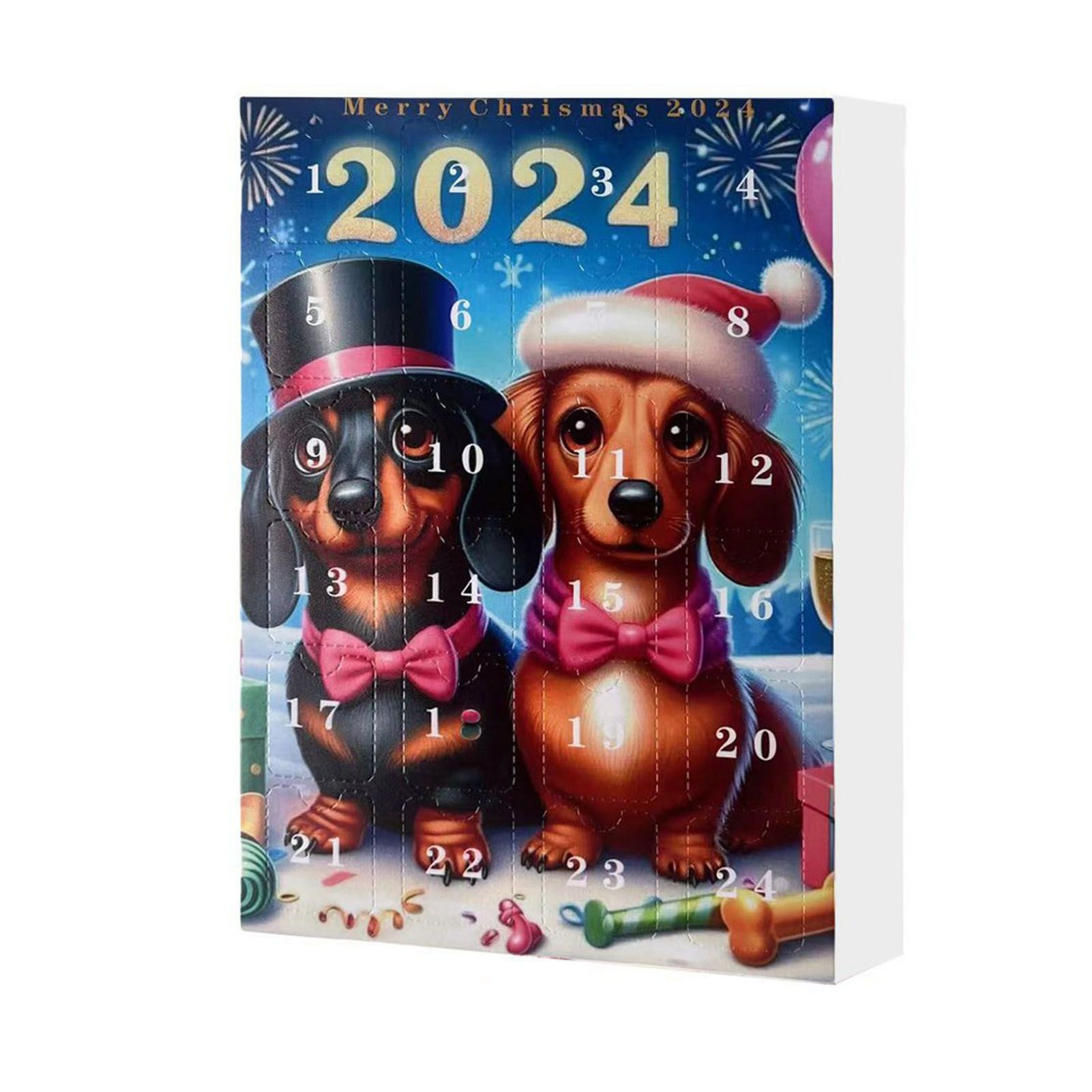 Vacation Advent Calendar Cute Dachshund Pendant 24 Days Xmas Countdown view 3