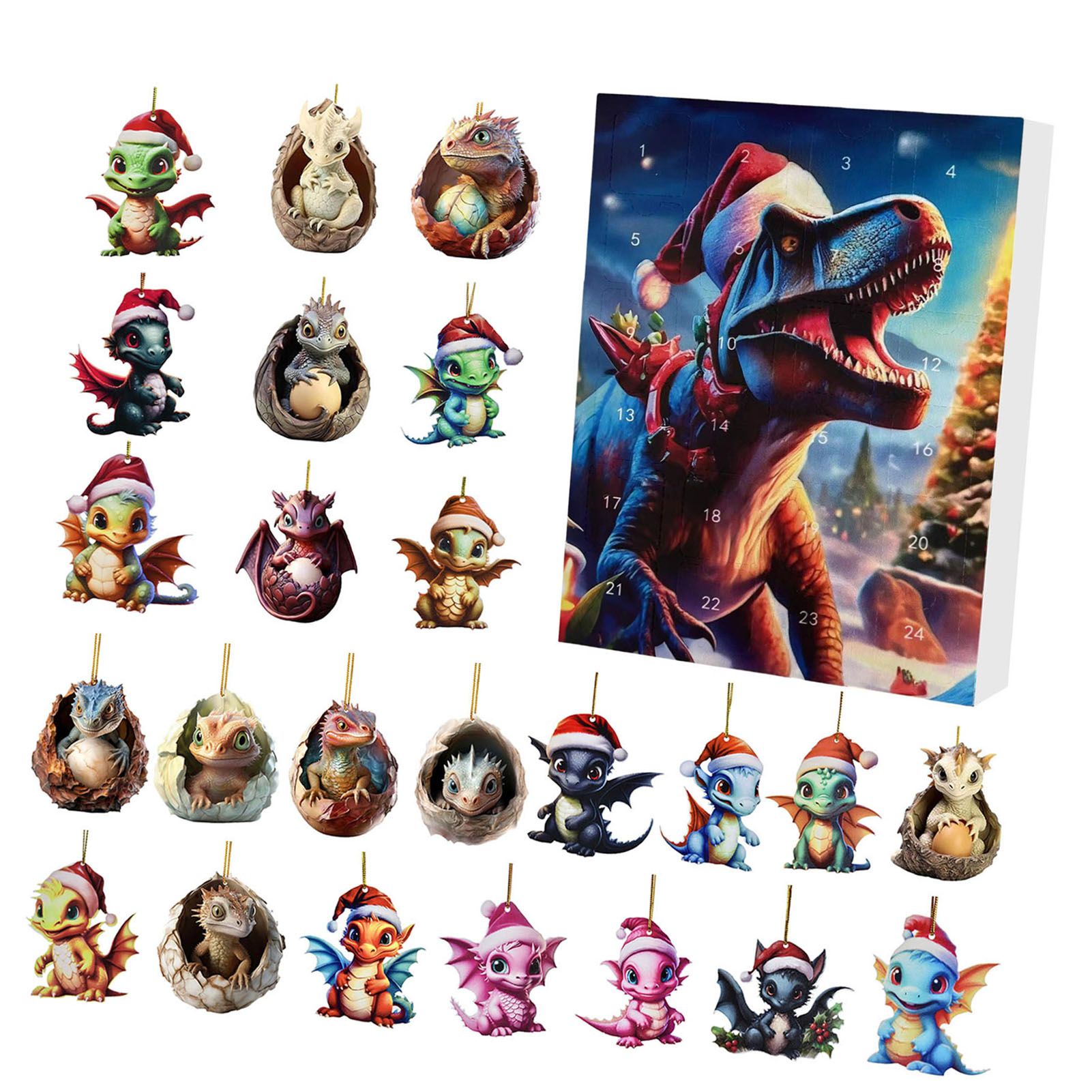 Advent Calendar Hanging Ornaments Dragon Baby Countdown Calendar Acrylic view 4