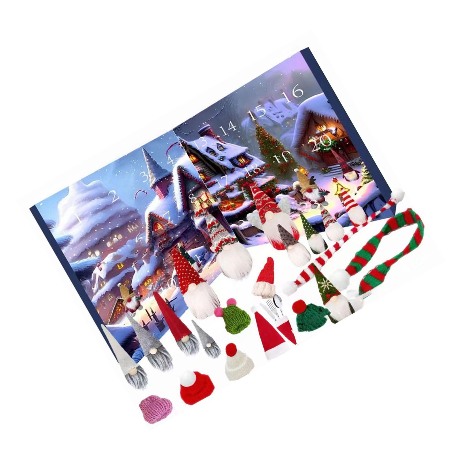 Xmas Gnome Advent Calendar 24 Days Cute Gnome Dolls Countdown To Xmas Calendar — image 1