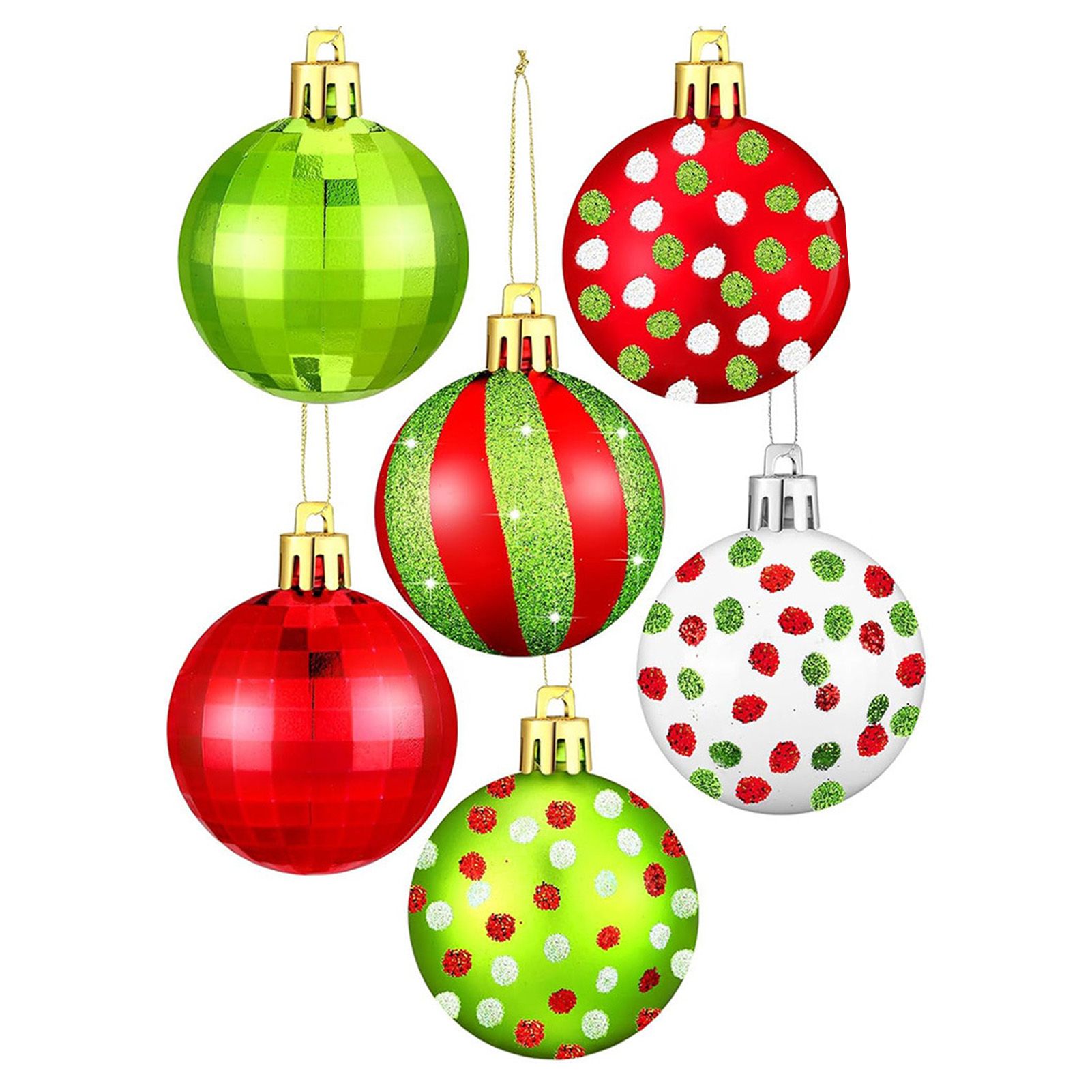 24pcs Xmas Ball Ornaments 2.0in Shatterproof Xmas Tree Balls Decoration view 6