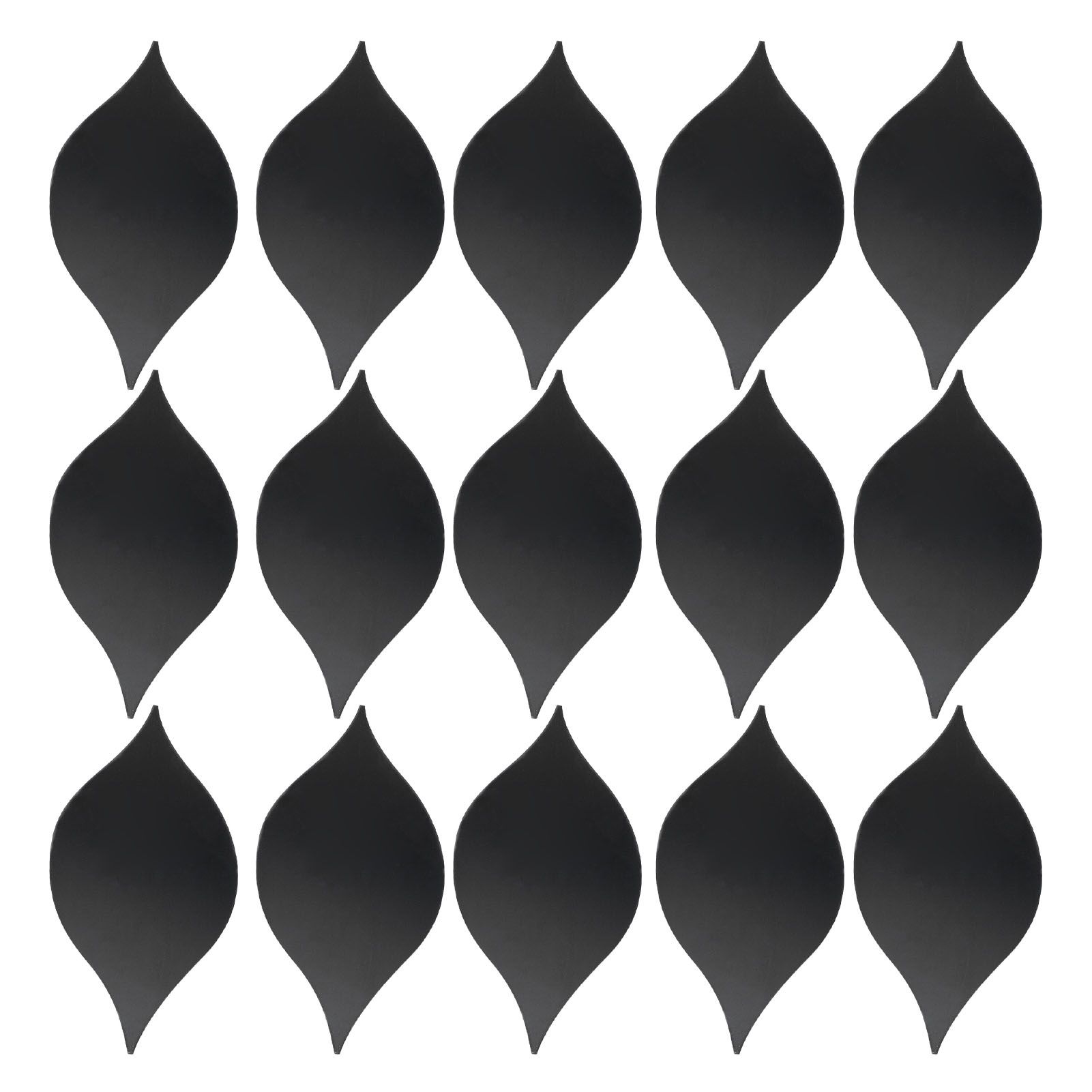 15pcs Mirror Wall Sticker Black Acrylic 3D Teardrop Mirror Wall Art for Living view 7