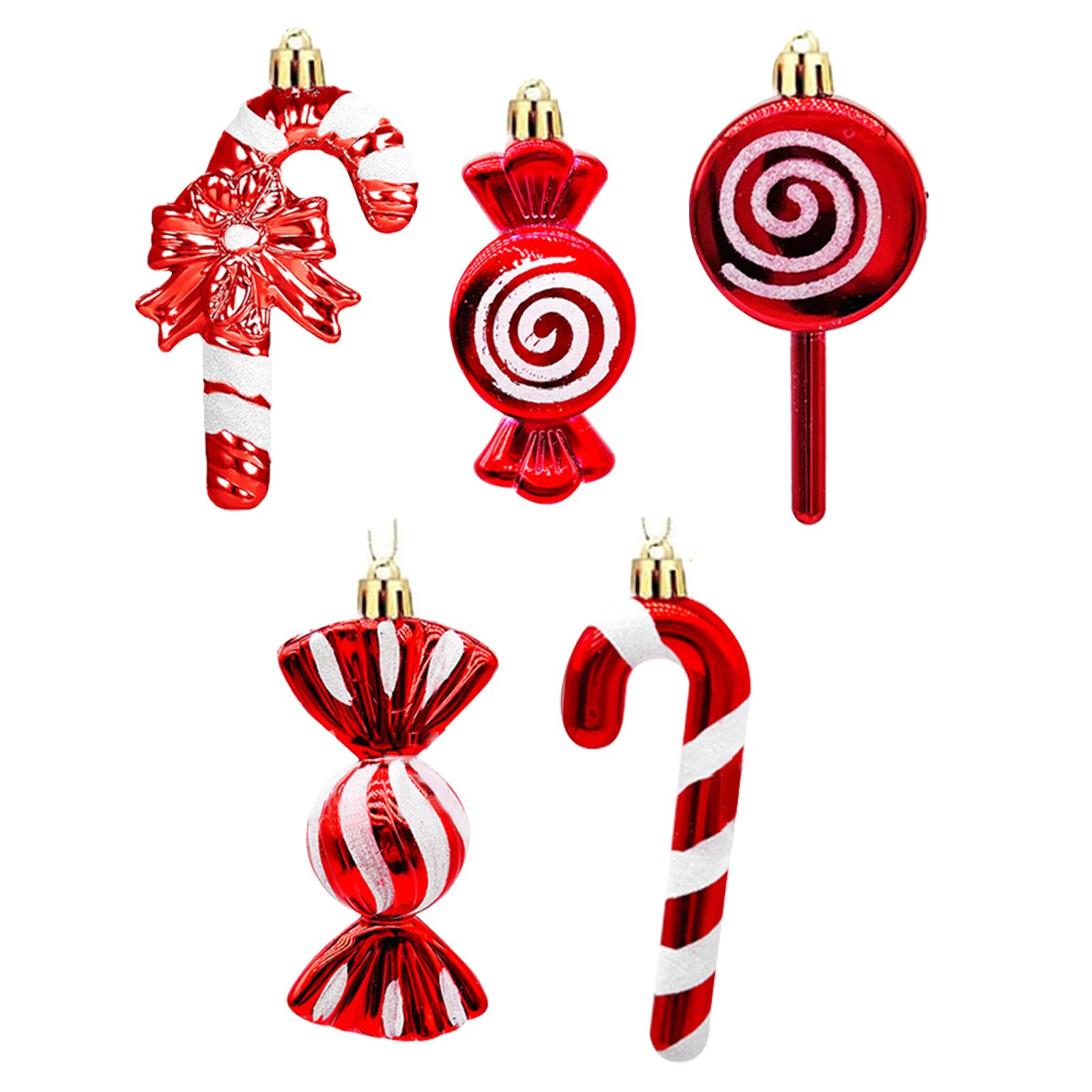 20PCS Hanging Ornaments Red White Candy Cane Pendants for Festival Xmas Tree view 4