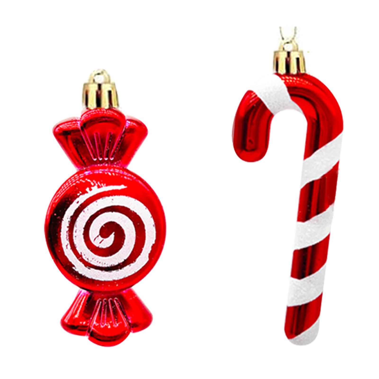 20PCS Hanging Ornaments Red White Candy Cane Pendants for Festival Xmas Tree view 5