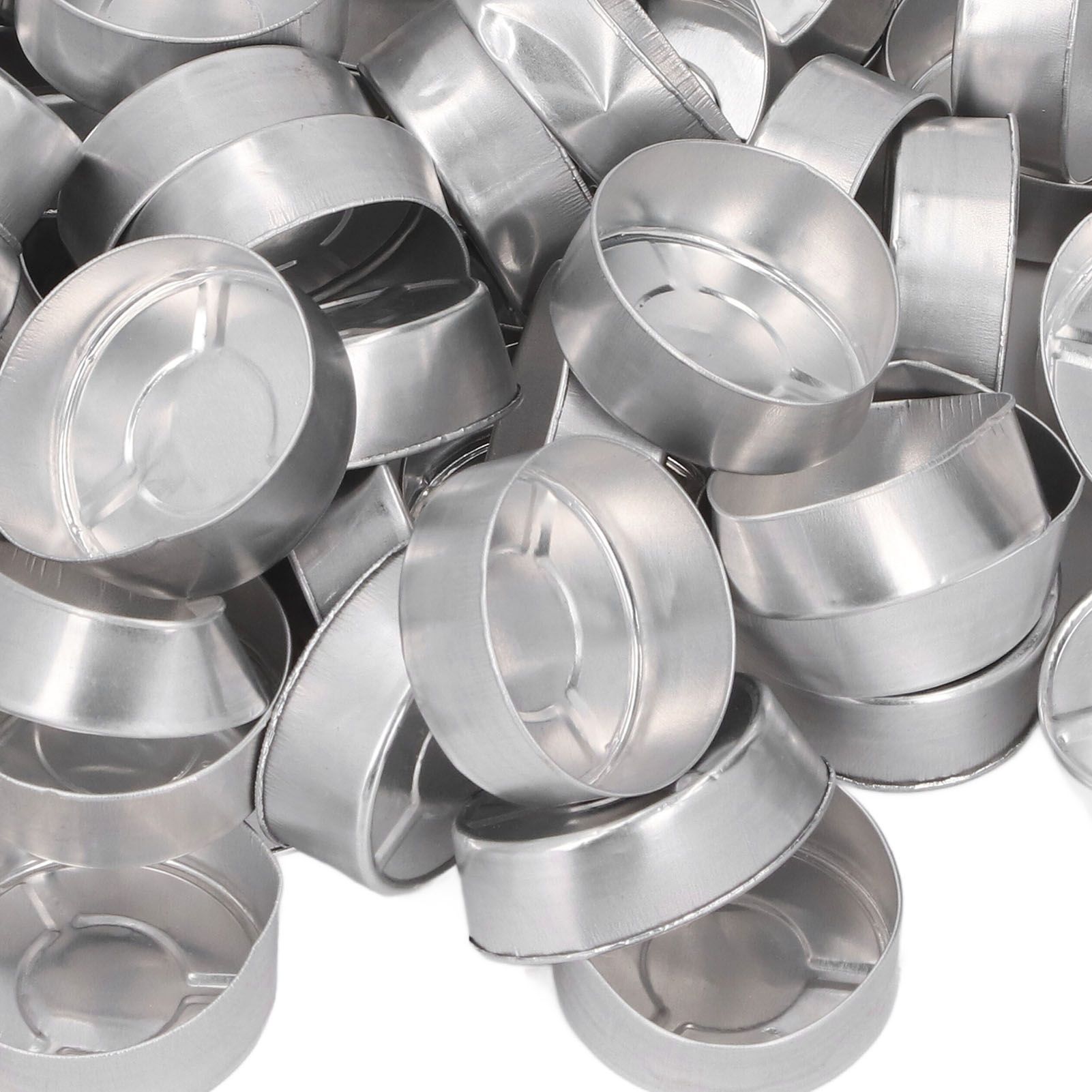 100 Set Candle Wax Container Aluminum Tea Lights Cup with Candle Wick for view 9