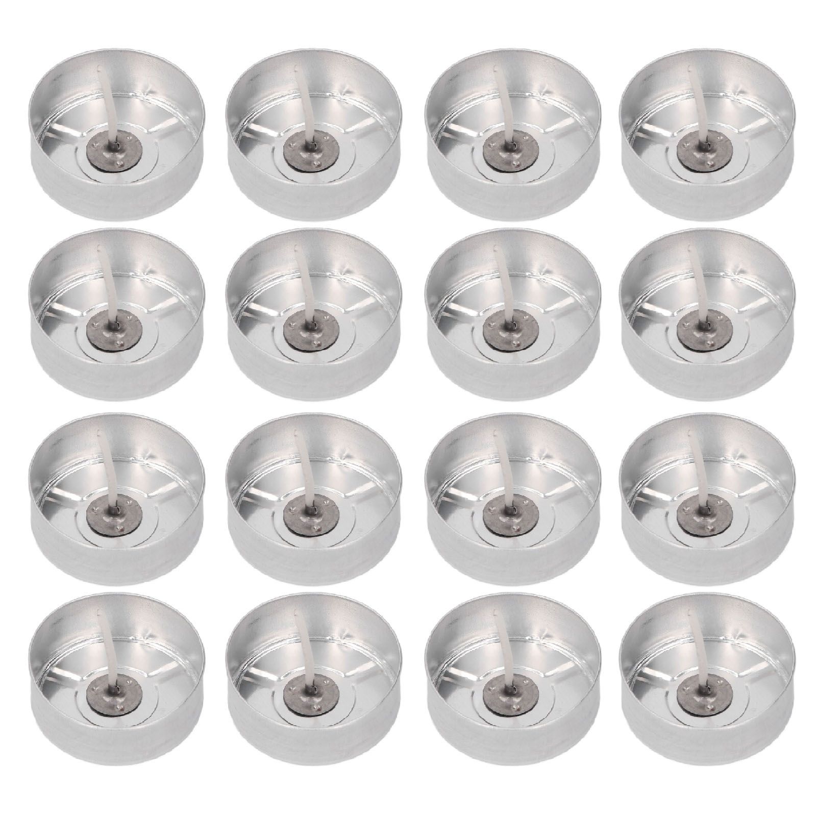 100 Set Candle Wax Container Aluminum Tea Lights Cup with Candle Wick for view 12