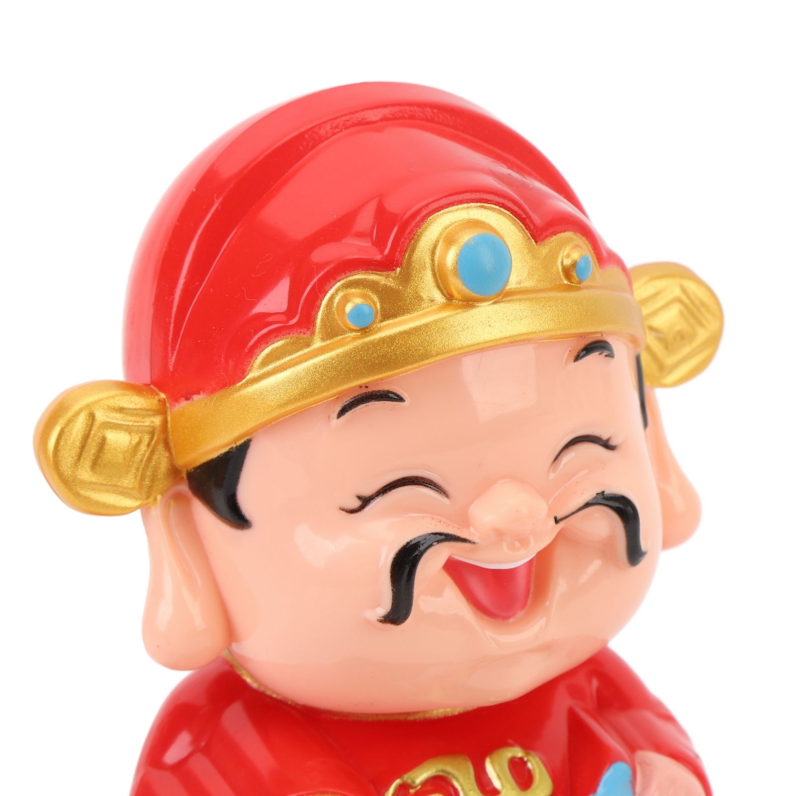 Cai Shen Statue Light Sensing Automatic Nodding Cai Shen Figurine for Office view 2