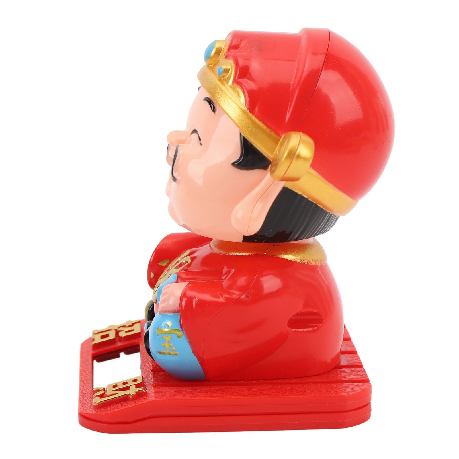 Cai Shen Statue Light Sensing Automatic Nodding Cai Shen Figurine for Office view 8