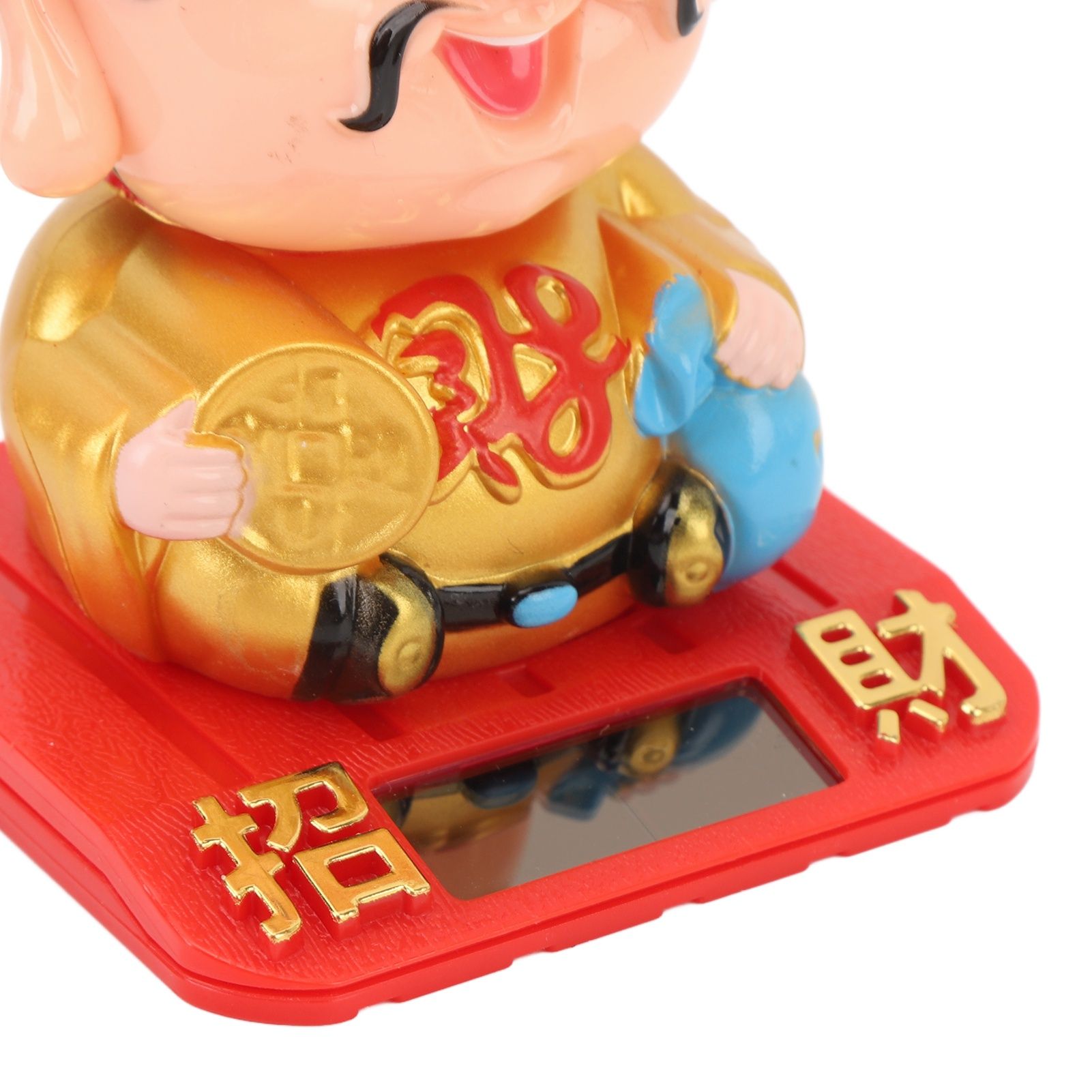 Cai Shen Statue Light Sensing Automatic Nodding Cai Shen Figurine for Office view 5