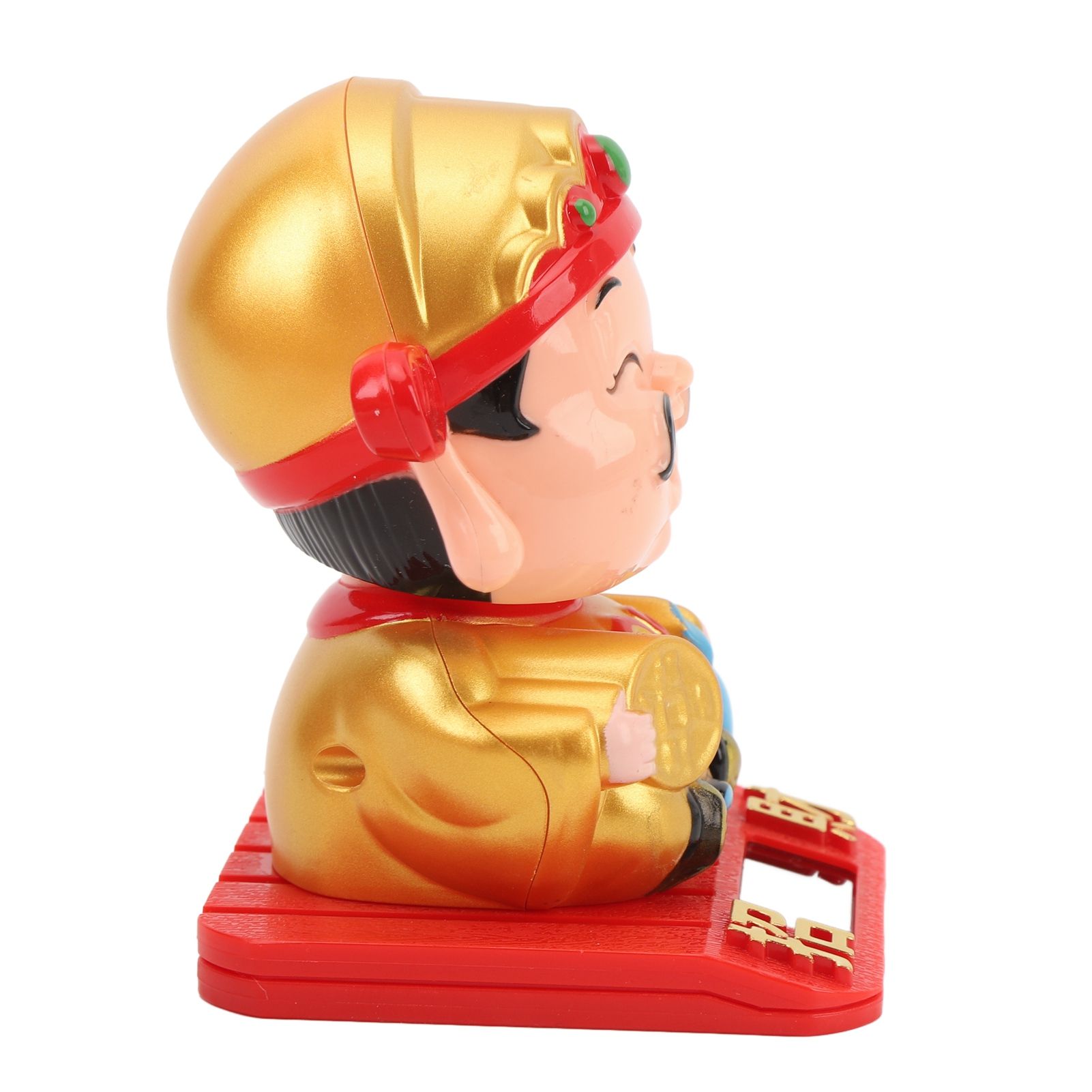 Cai Shen Statue Light Sensing Automatic Nodding Cai Shen Figurine for Office view 6