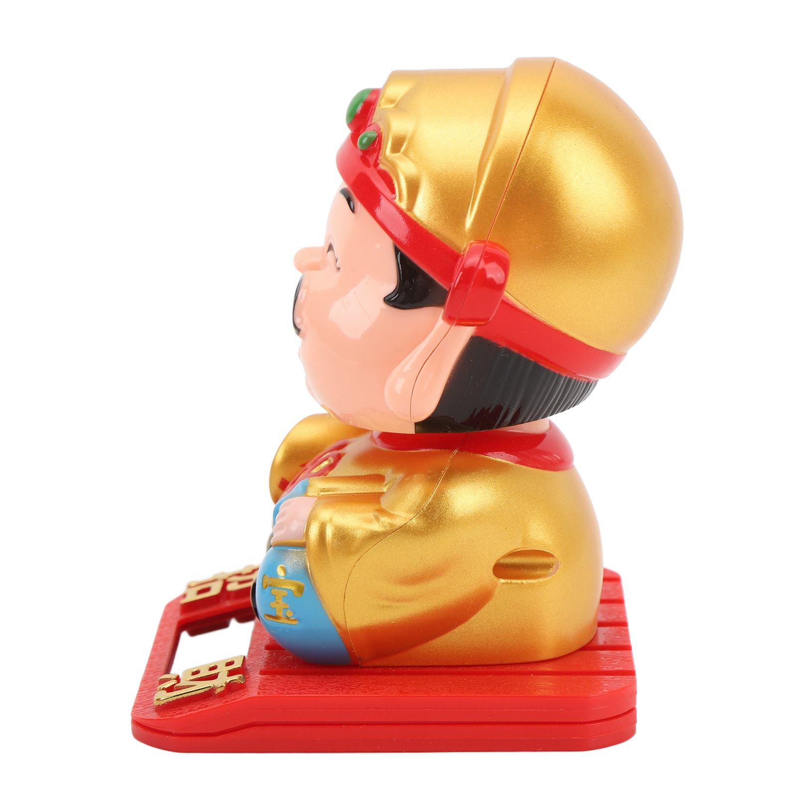 Cai Shen Statue Light Sensing Automatic Nodding Cai Shen Figurine for Office view 8