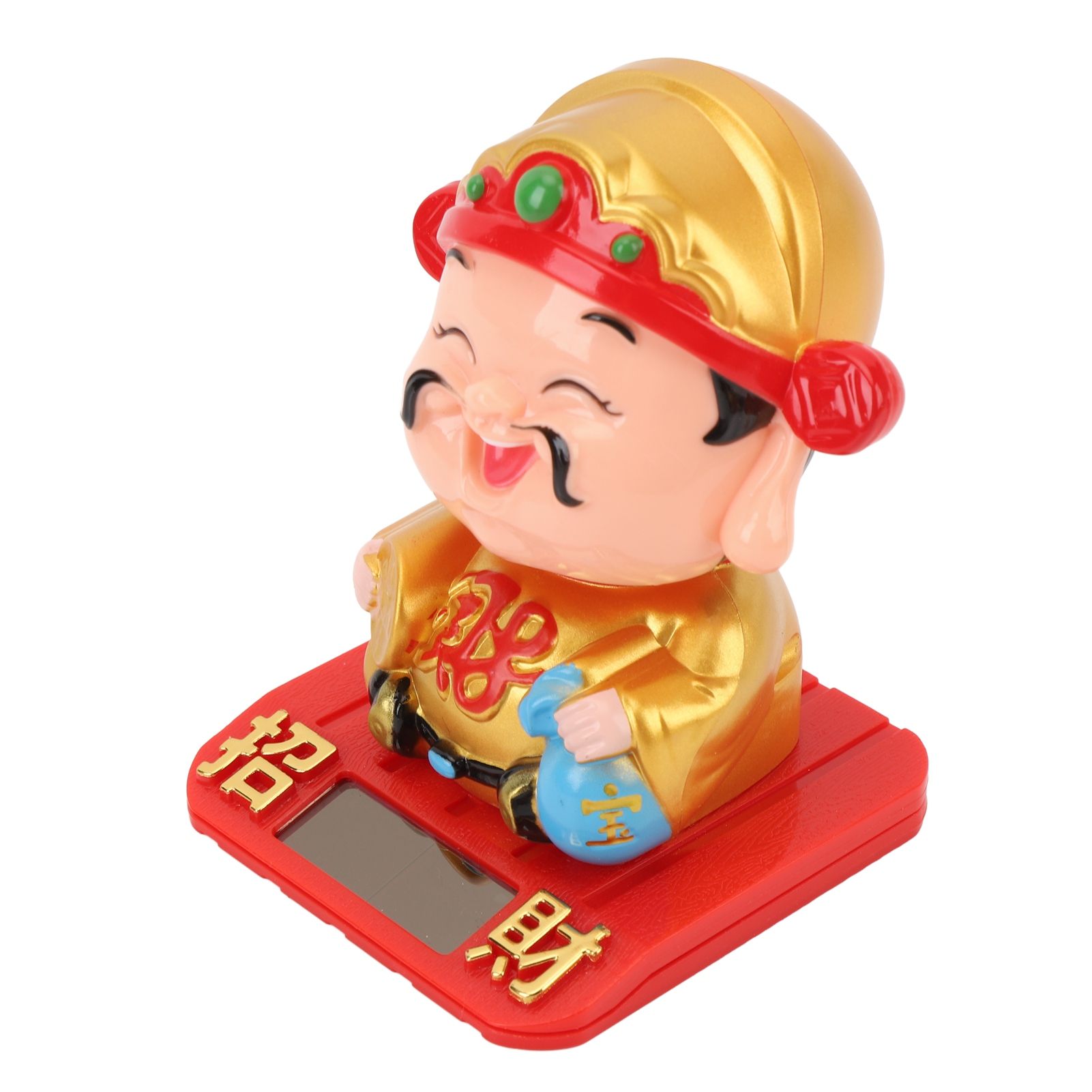 Cai Shen Statue Light Sensing Automatic Nodding Cai Shen Figurine for Office view 10