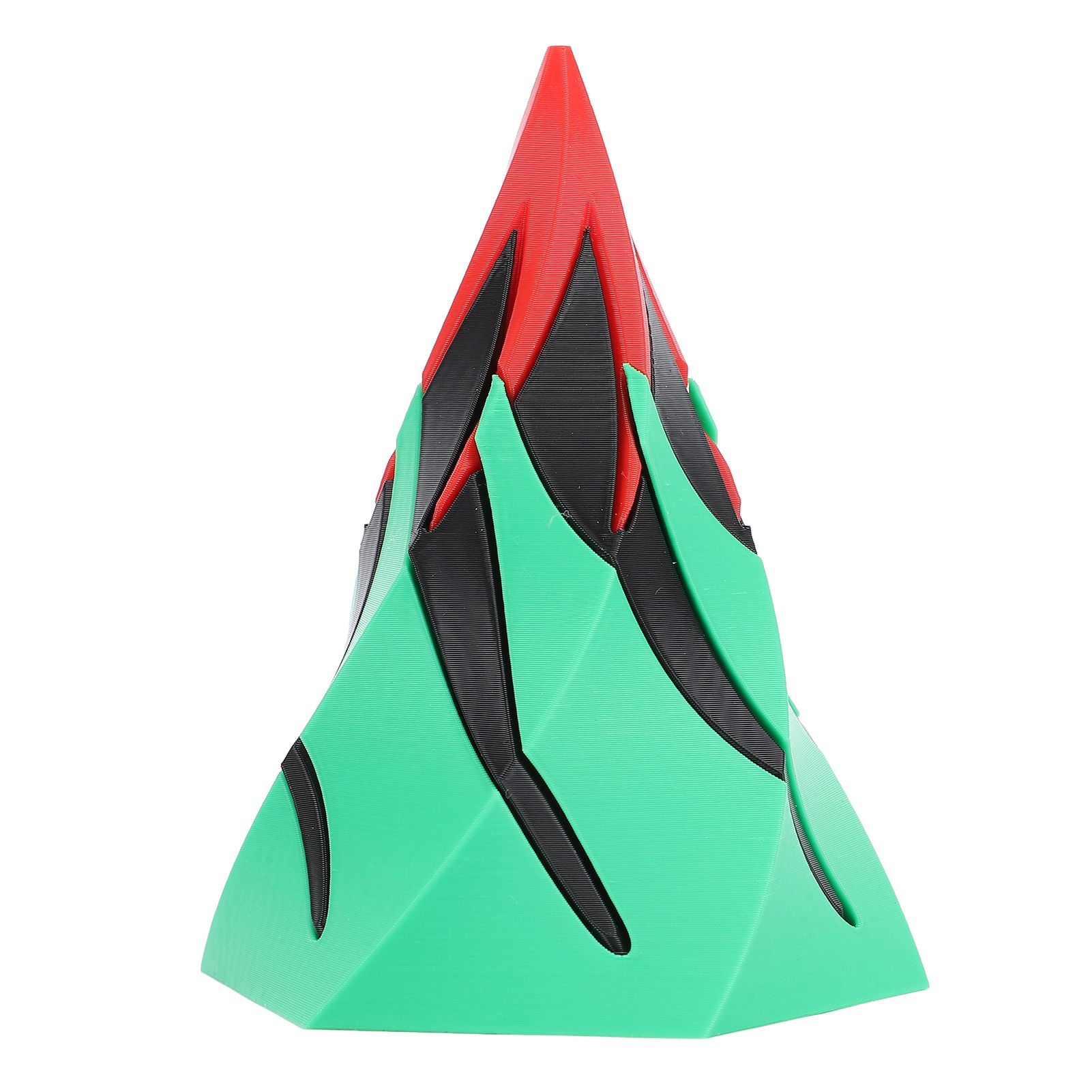 Spiral Fidget Toy Volcano Modeling Brightly Colored Portable 3D Printed Spiral view 3
