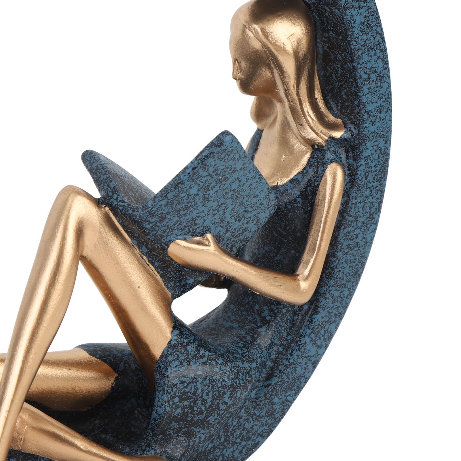 2PCS Resin Figurines Reading A Book Yoga Girl Modern Aesthetic Art Sculptures view 5