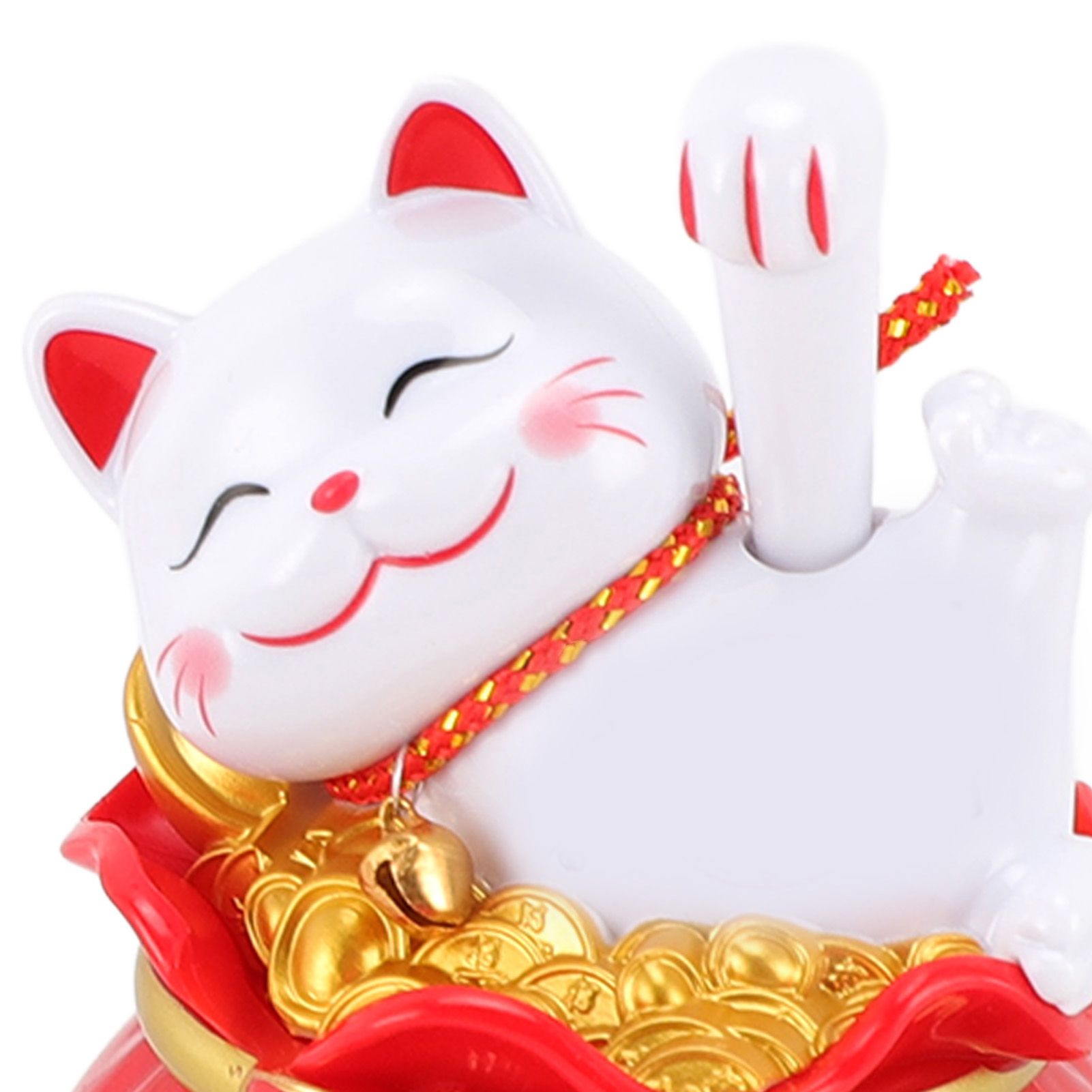 Lucky Cat Waving Arm ABS Solar Powered Light Induction Wealth Welcoming view 2