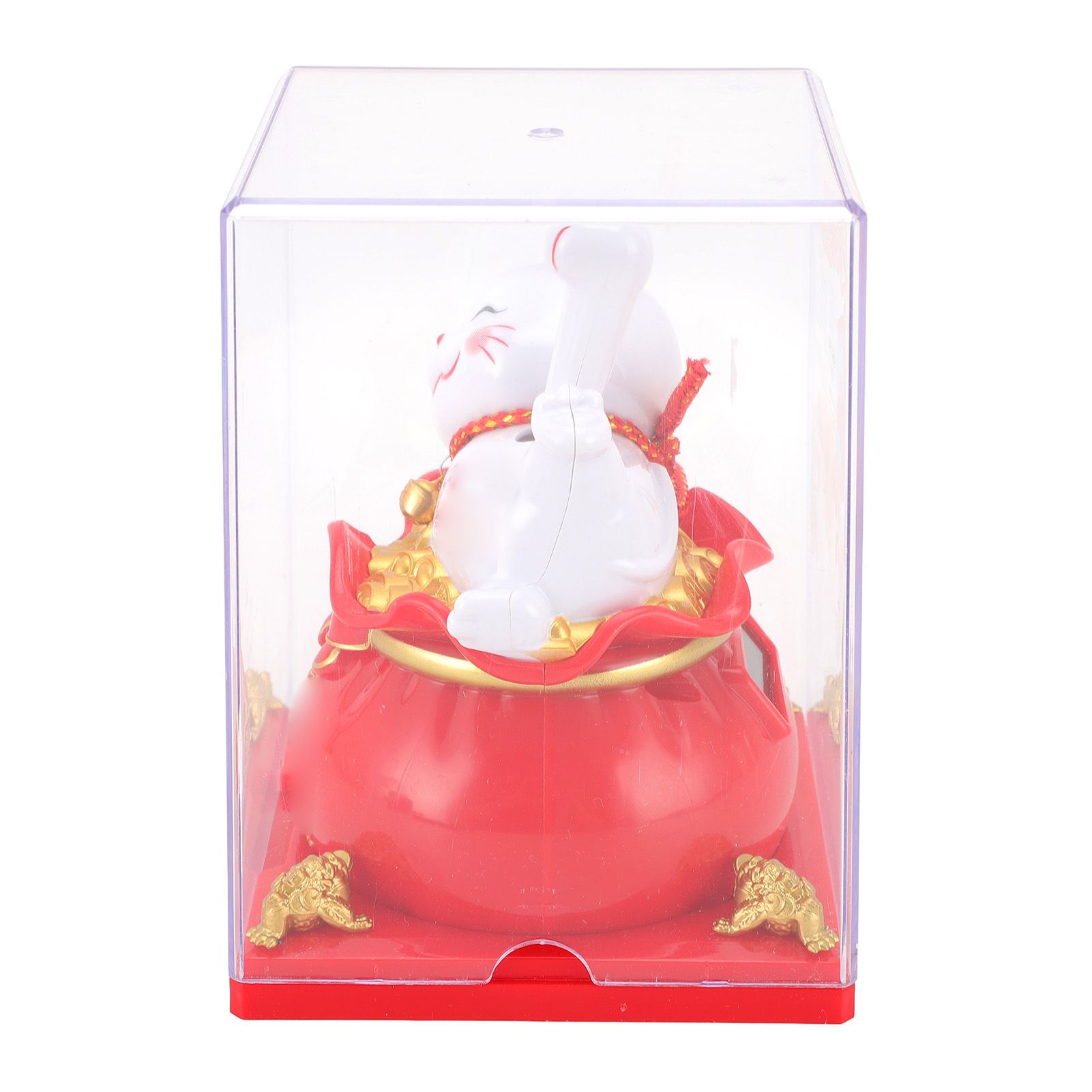 Lucky Cat Waving Arm ABS Solar Powered Light Induction Wealth Welcoming view 9