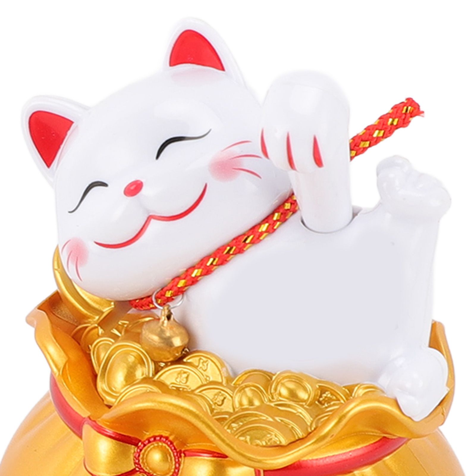 Lucky Cat Waving Arm ABS Solar Powered Light Induction Wealth Welcoming view 2