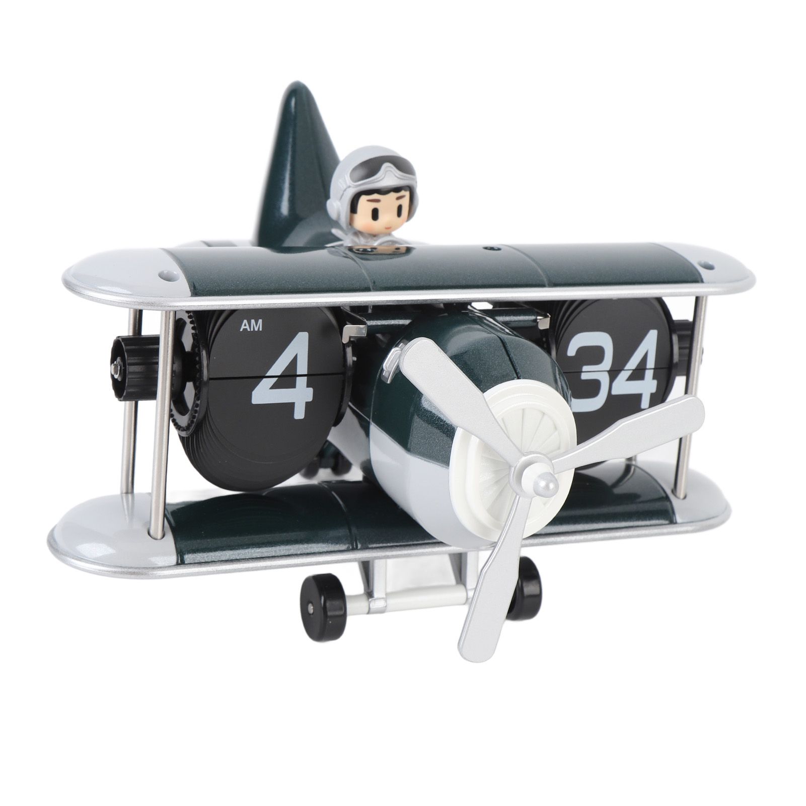Airplane Flip Clock 12 Hours Retro Battery Powered Auto Flip Desk Clock for view 8