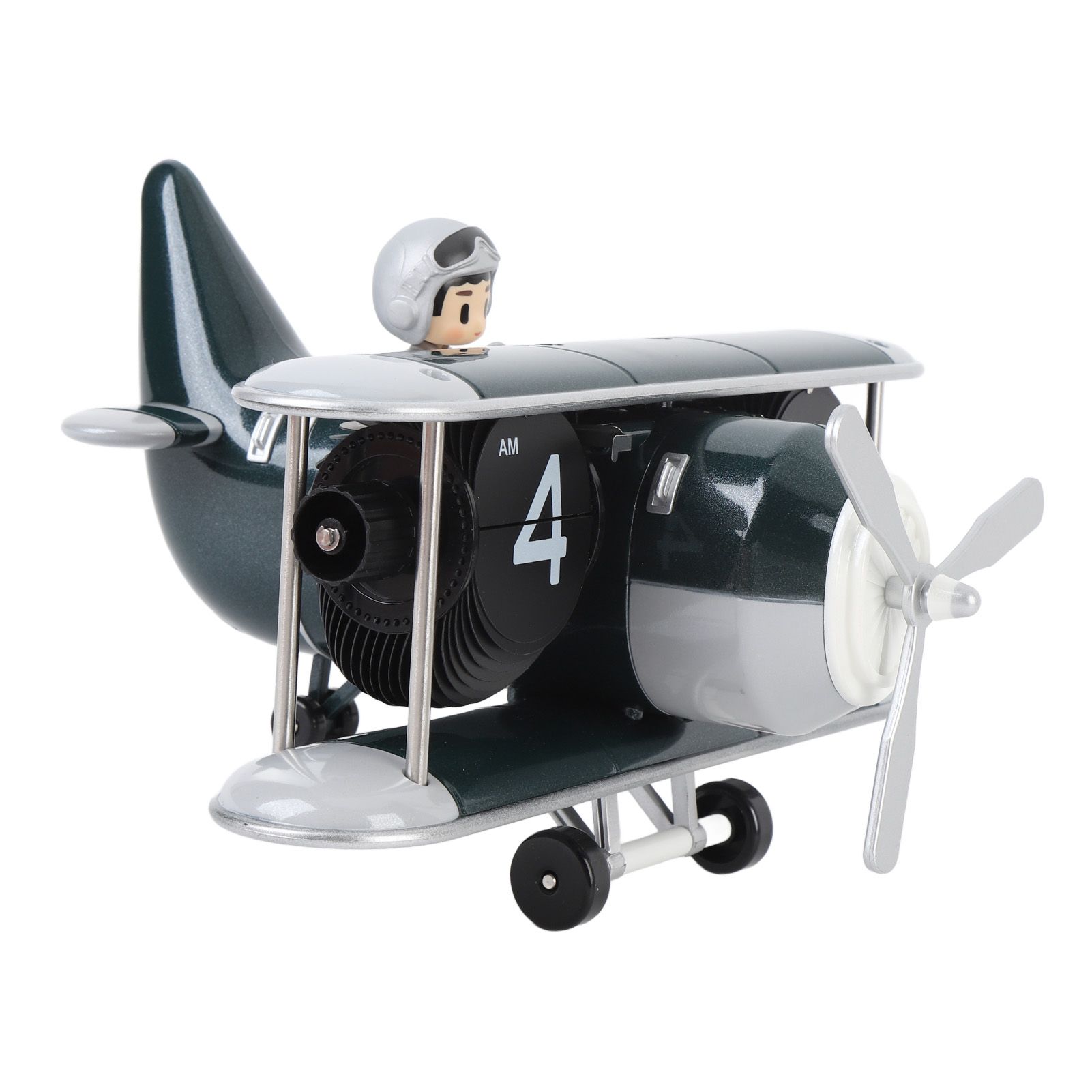 Airplane Flip Clock 12 Hours Retro Battery Powered Auto Flip Desk Clock for view 10