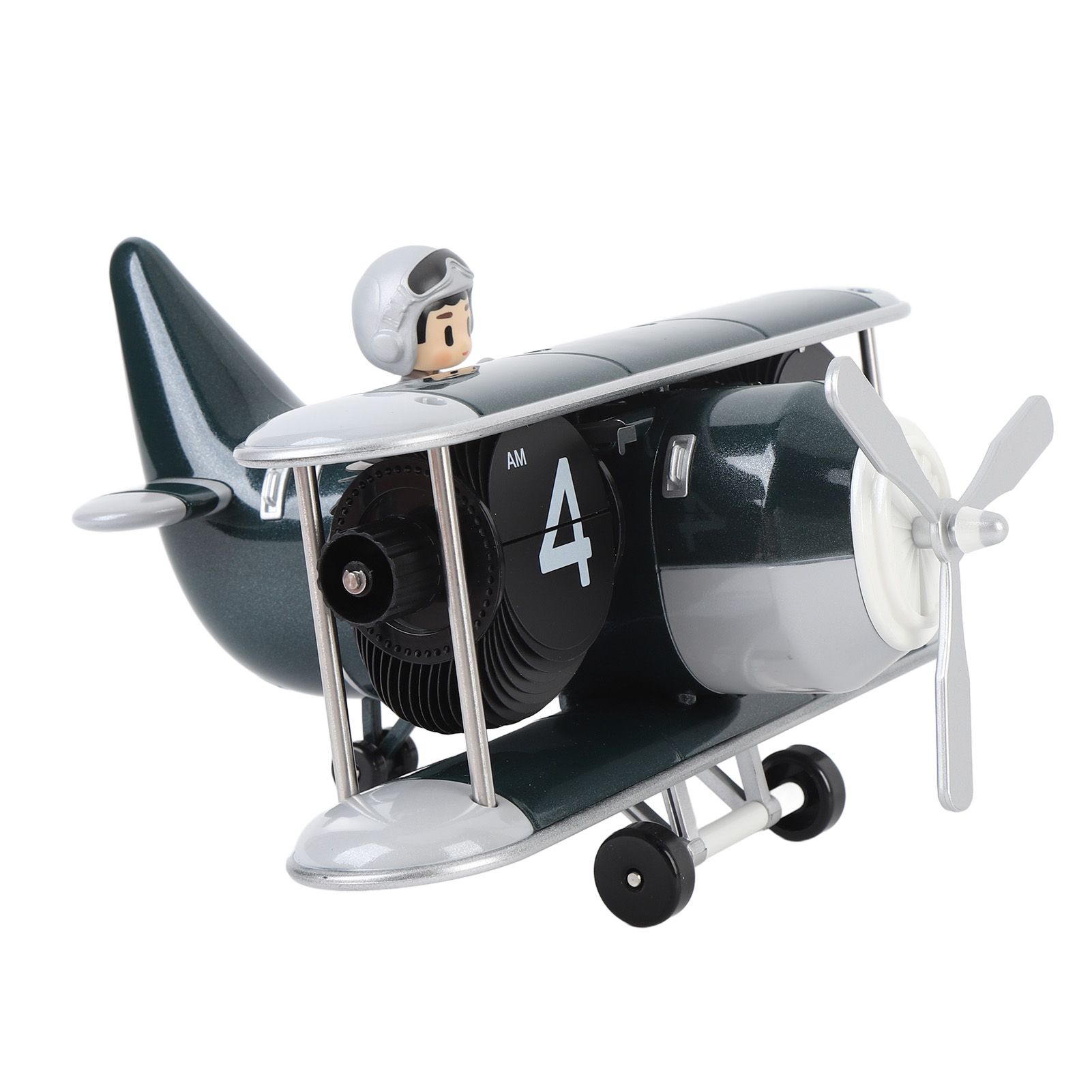 Airplane Flip Clock 12 Hours Retro Battery Powered Auto Flip Desk Clock for view 11