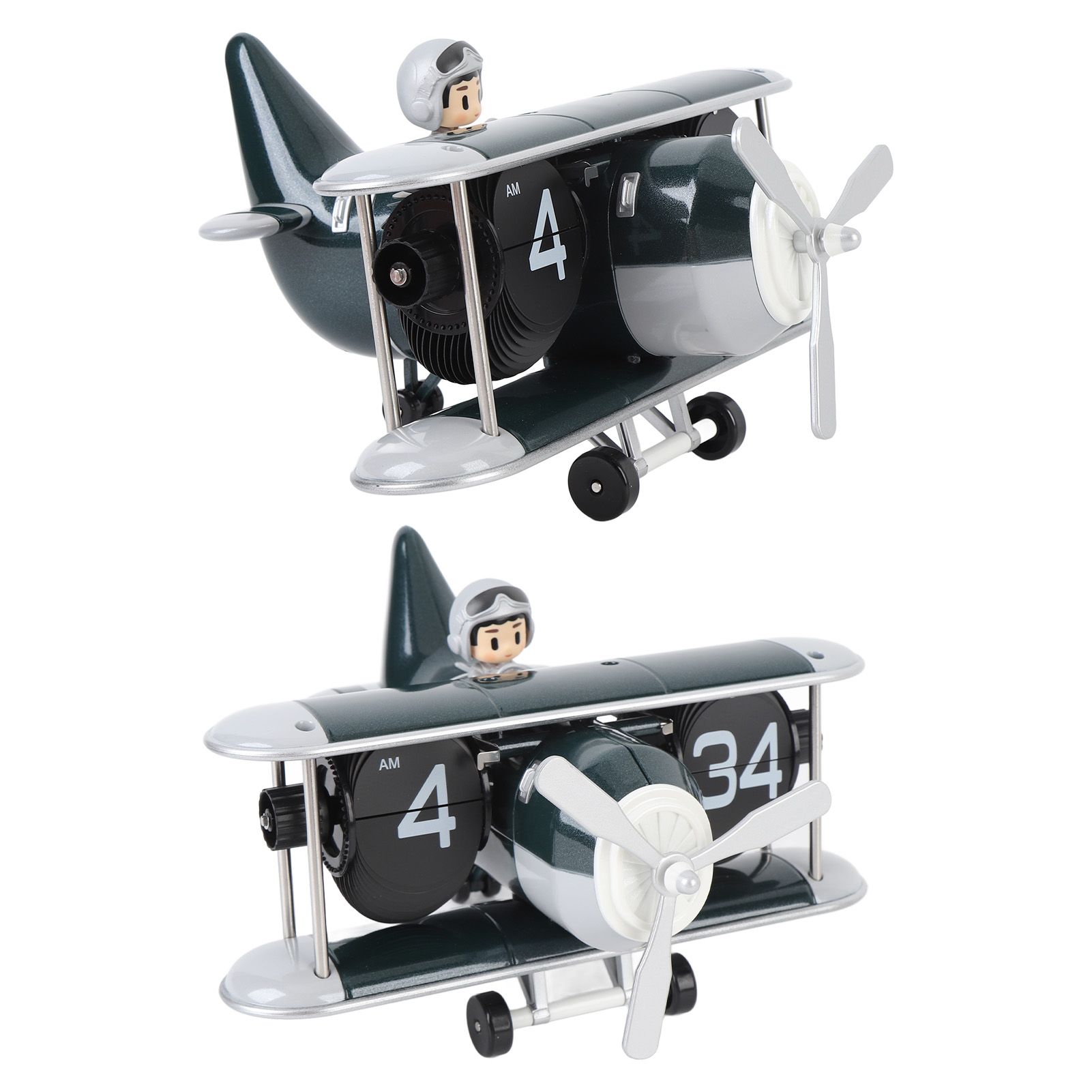 Airplane Flip Clock 12 Hours Retro Battery Powered Auto Flip Desk Clock for view 12