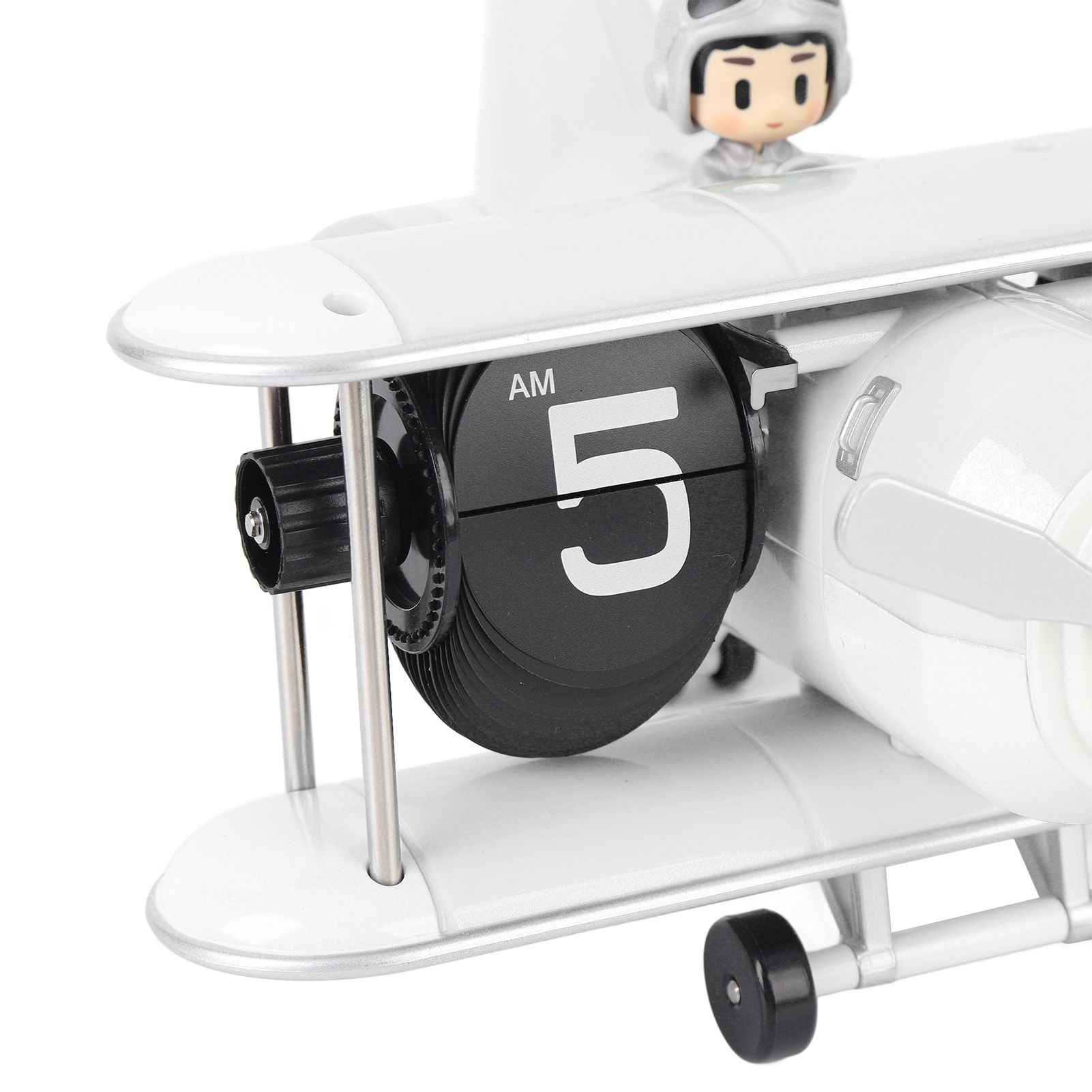 Airplane Flip Clock 12 Hours Retro Battery Powered Auto Flip Desk Clock for view 2